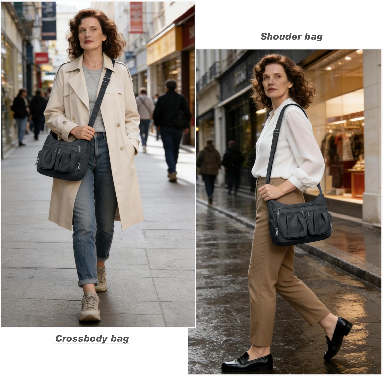 Crossbody Purses for Women Shoulder Handbags Lightweight Waterproof Nylon Travel Bag Ladies Pocketbooks - Image 2