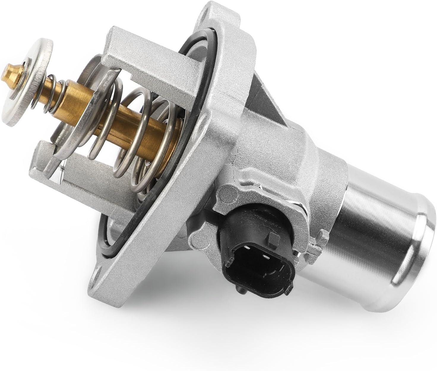 Upgrade Aluminium Thermostat Housing Assembly W/Sensors for Chevy Aveo Aveo5 2009-2011 Cruze 2011-2016 Sonic 2012-2018 Trax 2013-2018,Pontiac G3 2009-2010 - Replaces 902-821 96984104 55564891 55578419 - Image 1