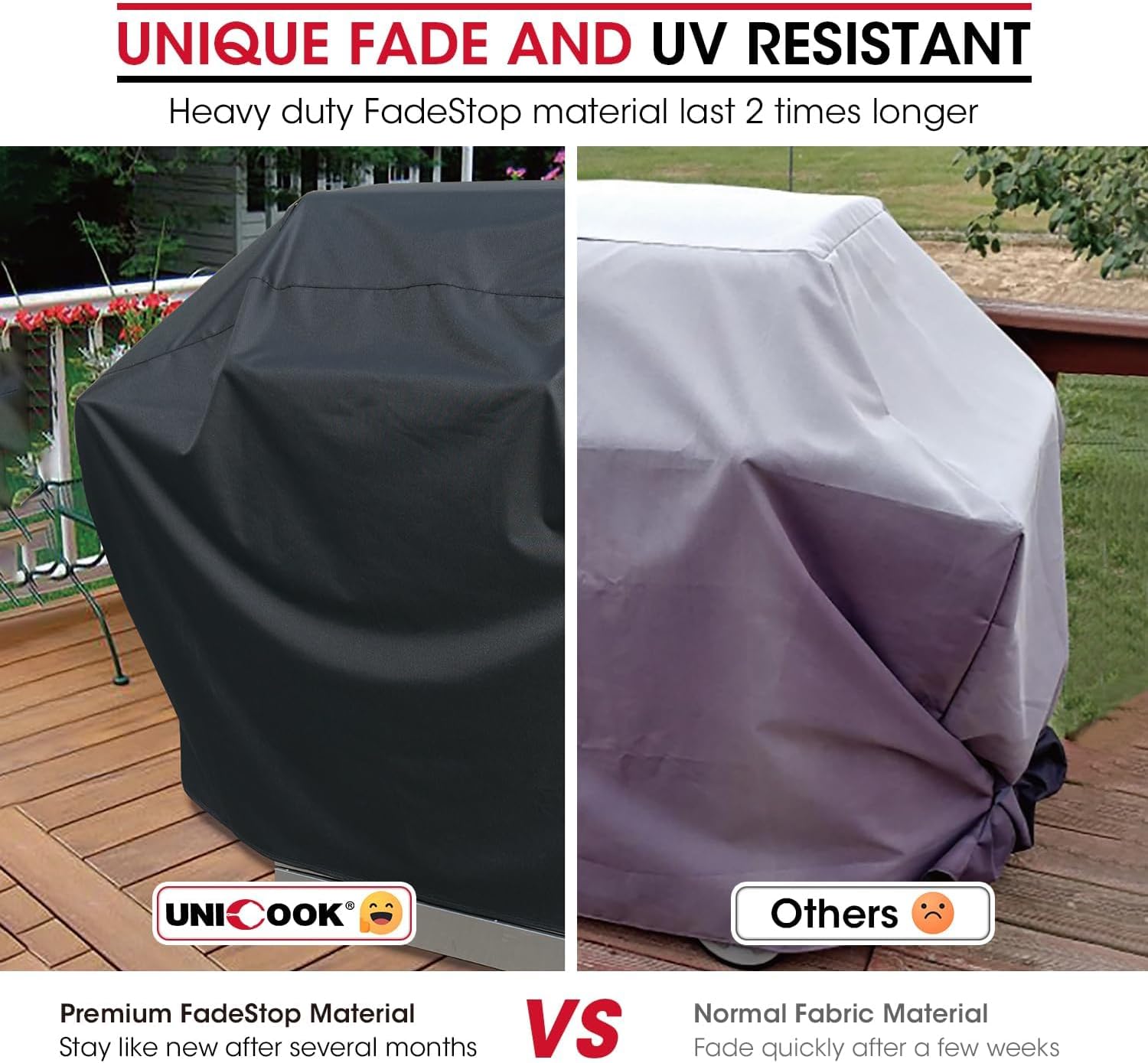 Heavy Duty Waterproof Barbecue Gas Grill Cover, 65-inch BBQ Cover, Special Fade and UV Resistant Material, Durable and Convenient, Fits Grills of Weber Char-Broil Nexgrill Brinkmann and More - Image 3