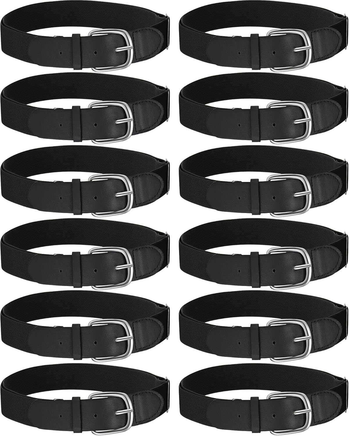 12 Pcs Baseball Belts Softball Belts Bulk for Adult and Youth Adjustable - Image 1