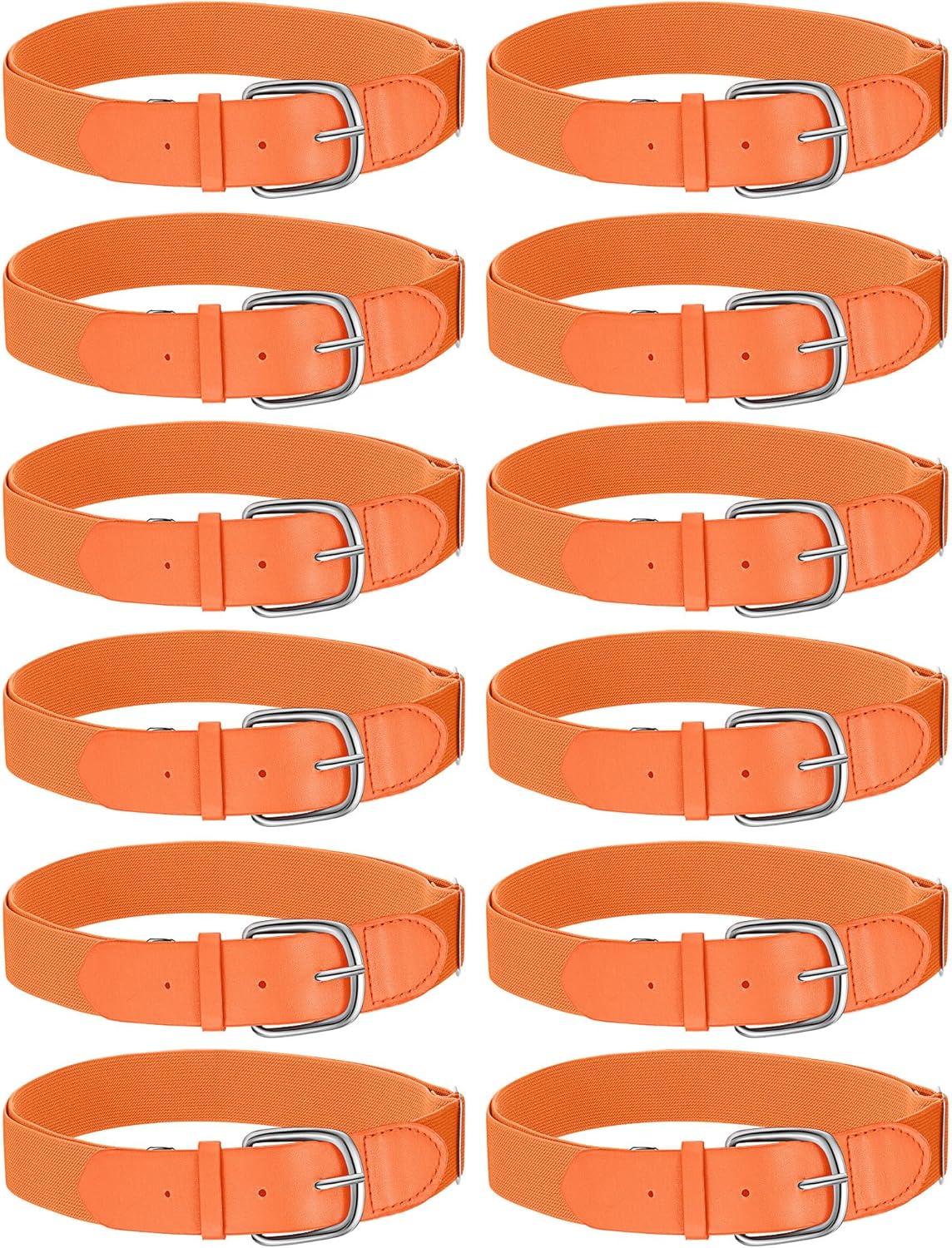 12 Pcs Baseball Belts Softball Belts Bulk for Adult and Youth Adjustable - Image 1