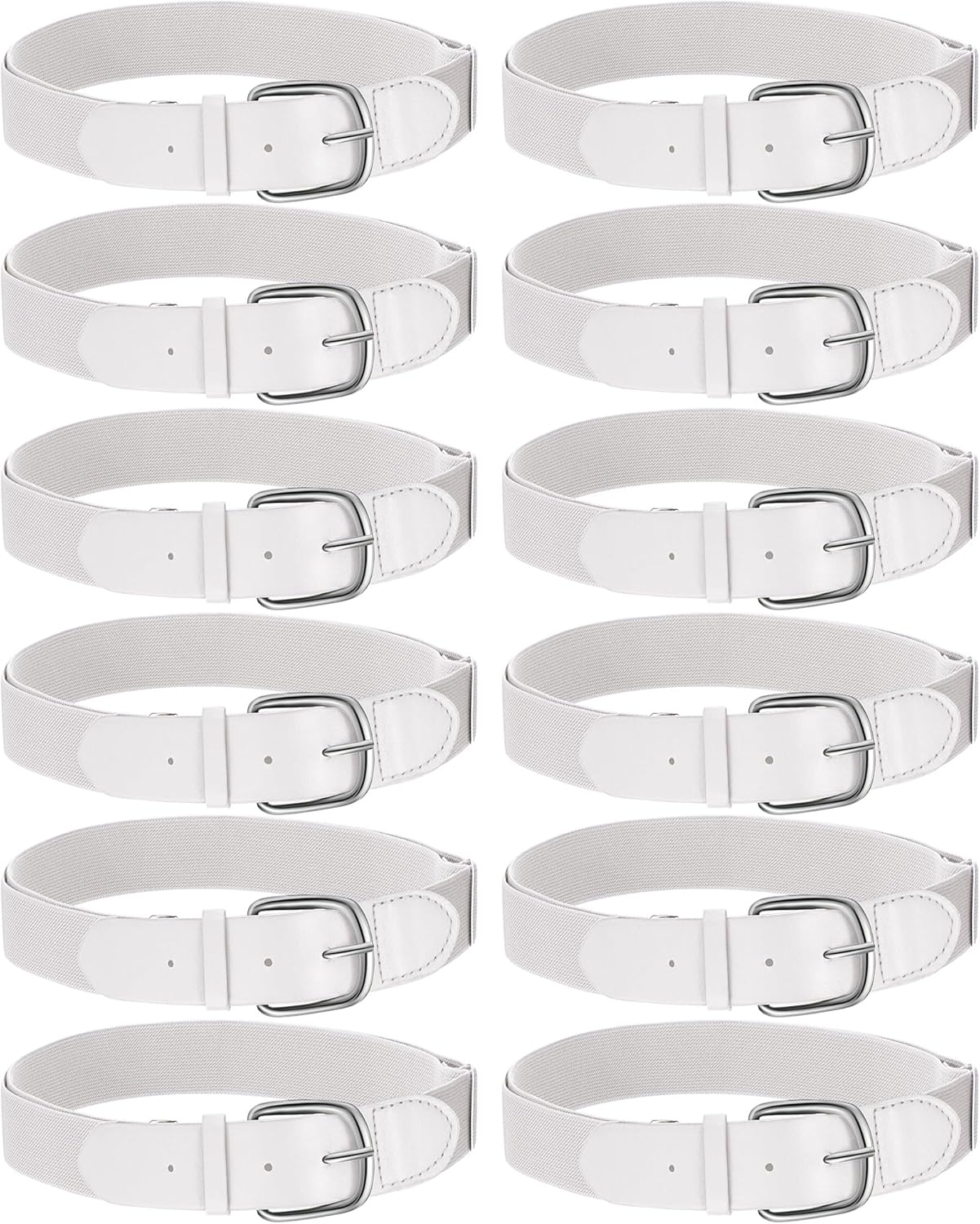 12 Pcs Baseball Belts Softball Belts Bulk for Adult and Youth Adjustable - Image 1