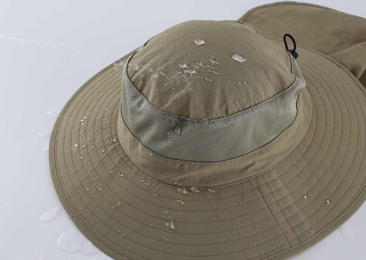 Outdoor UPF50+ Mesh Sun Hat Wide Brim Fishing Hat with Neck Flap Sun Hat for Men Women - Image 3