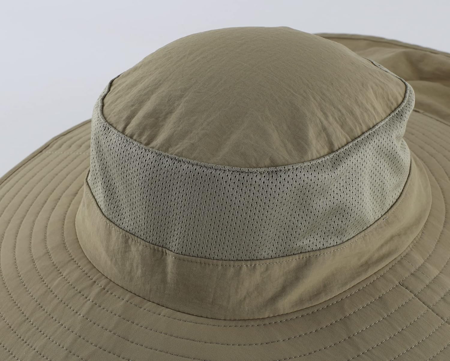 Outdoor UPF50+ Mesh Sun Hat Wide Brim Fishing Hat with Neck Flap Sun Hat for Men Women - Image 6