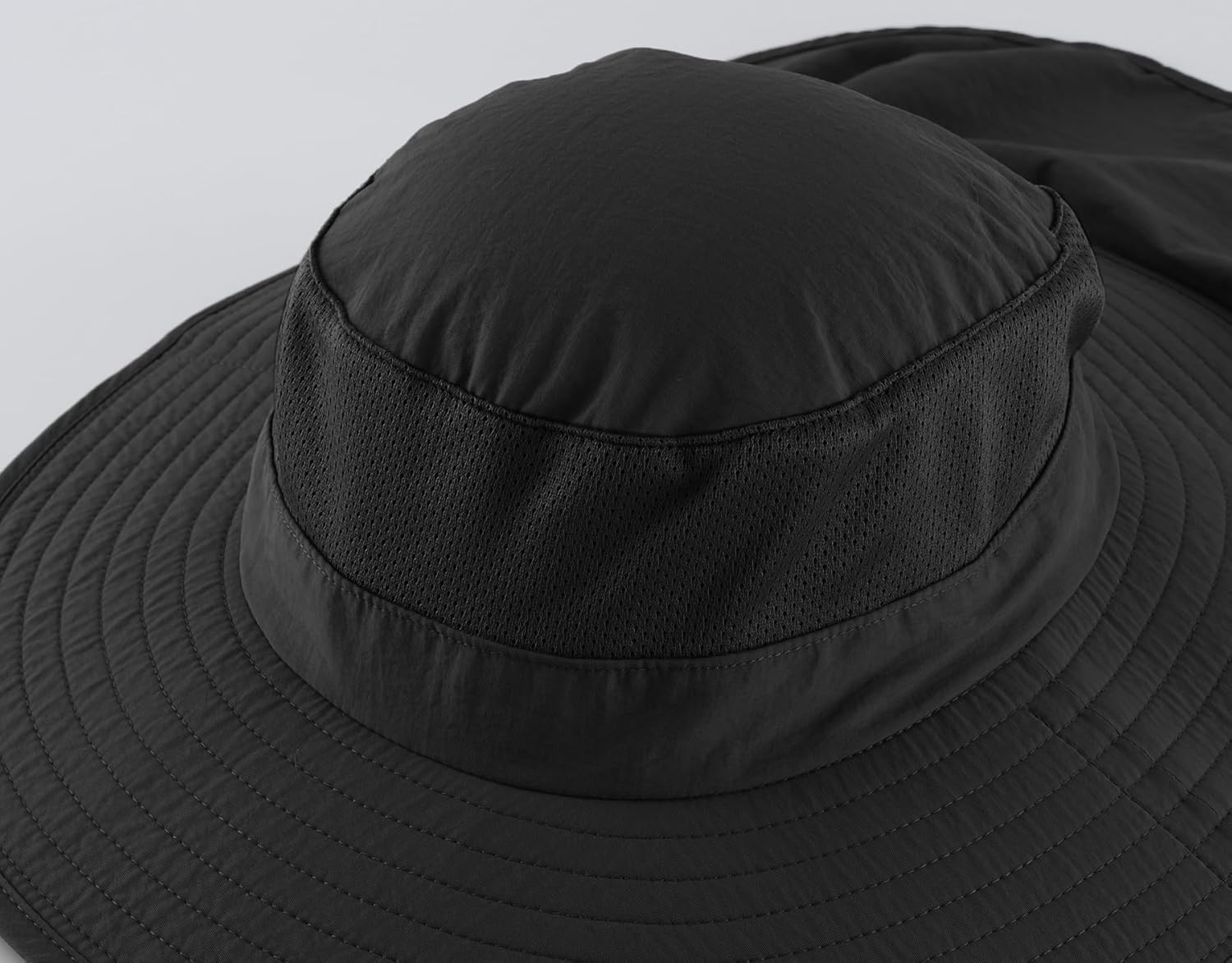 Outdoor UPF50+ Mesh Sun Hat Wide Brim Fishing Hat with Neck Flap Sun Hat for Men Women - Image 6