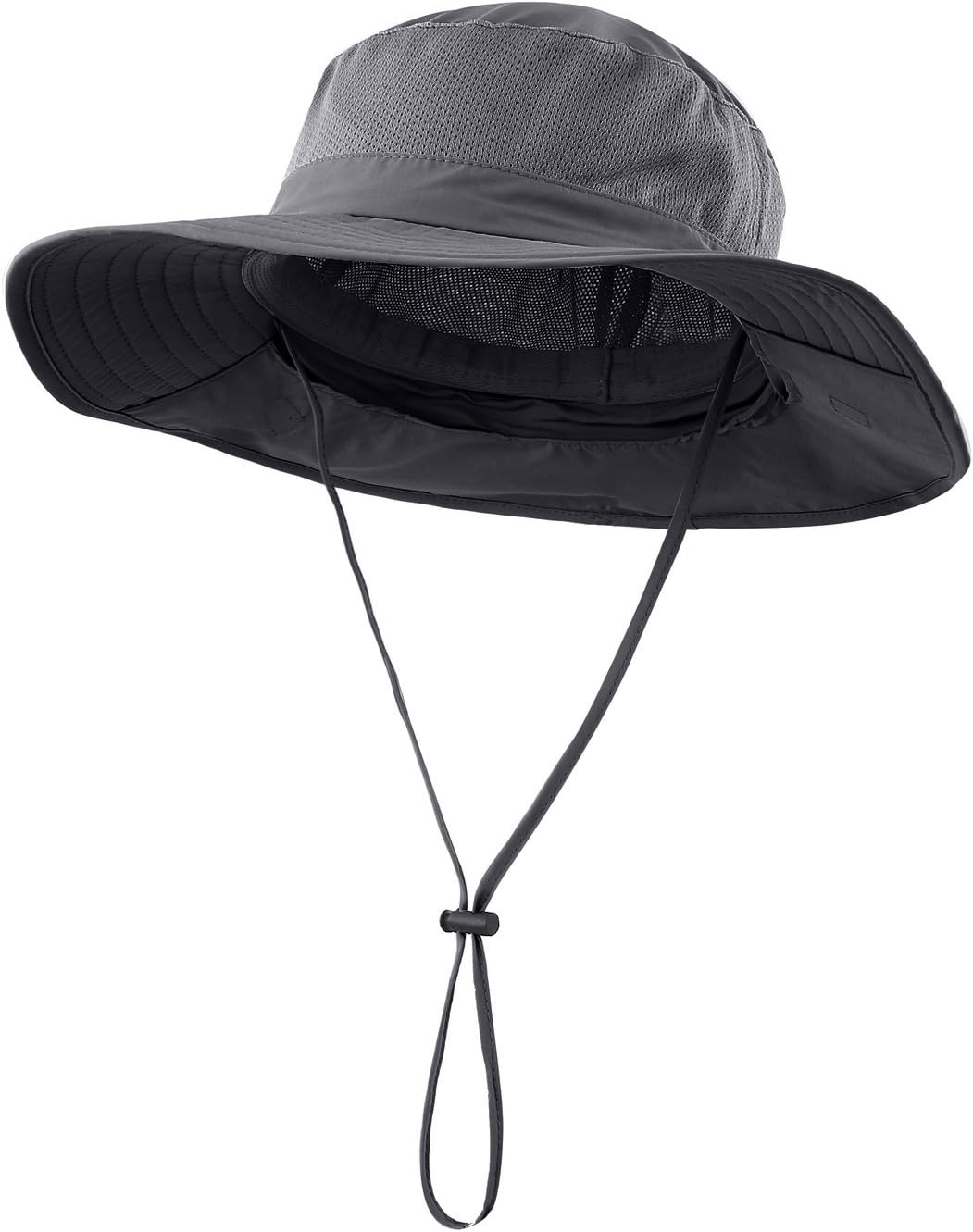Outdoor UPF50+ Mesh Sun Hat Wide Brim Fishing Hat with Neck Flap Sun Hat for Men Women - Image 2