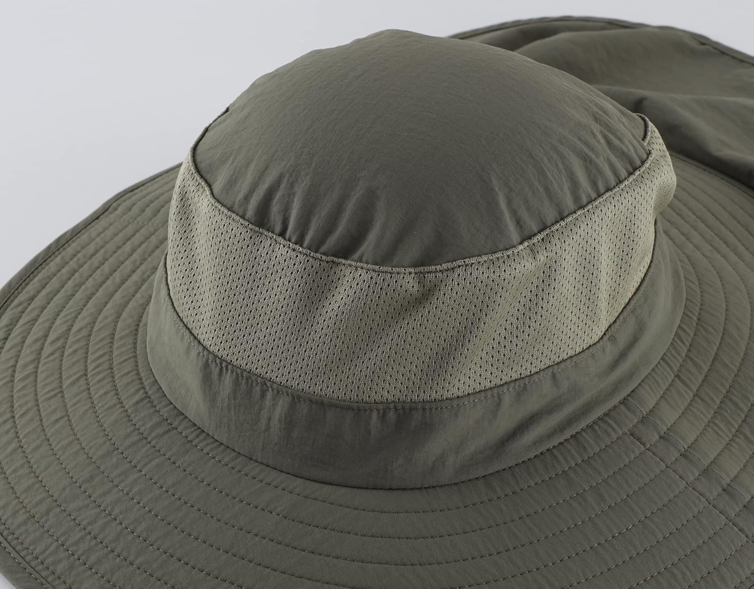 Outdoor UPF50+ Mesh Sun Hat Wide Brim Fishing Hat with Neck Flap Sun Hat for Men Women - Image 6