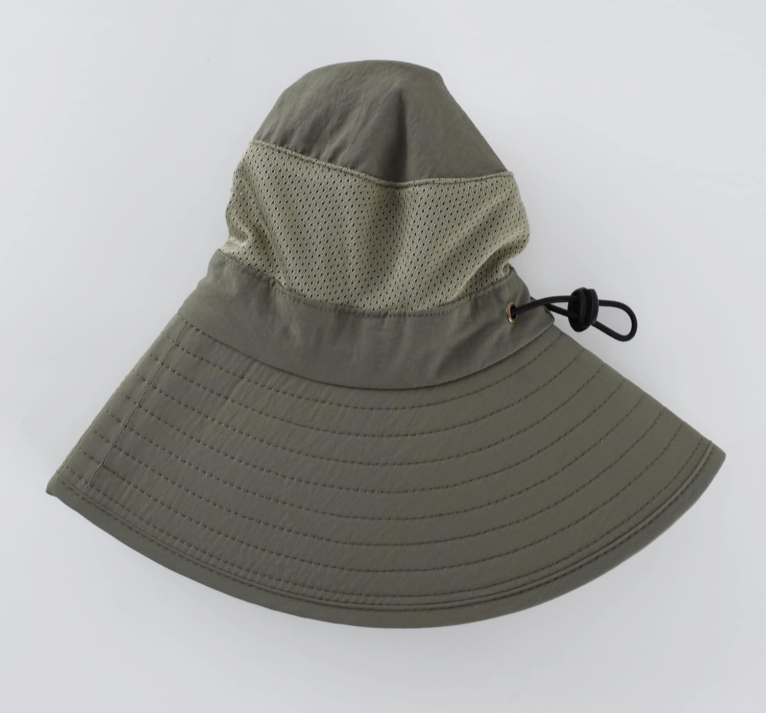 Outdoor UPF50+ Mesh Sun Hat Wide Brim Fishing Hat with Neck Flap Sun Hat for Men Women - Image 8