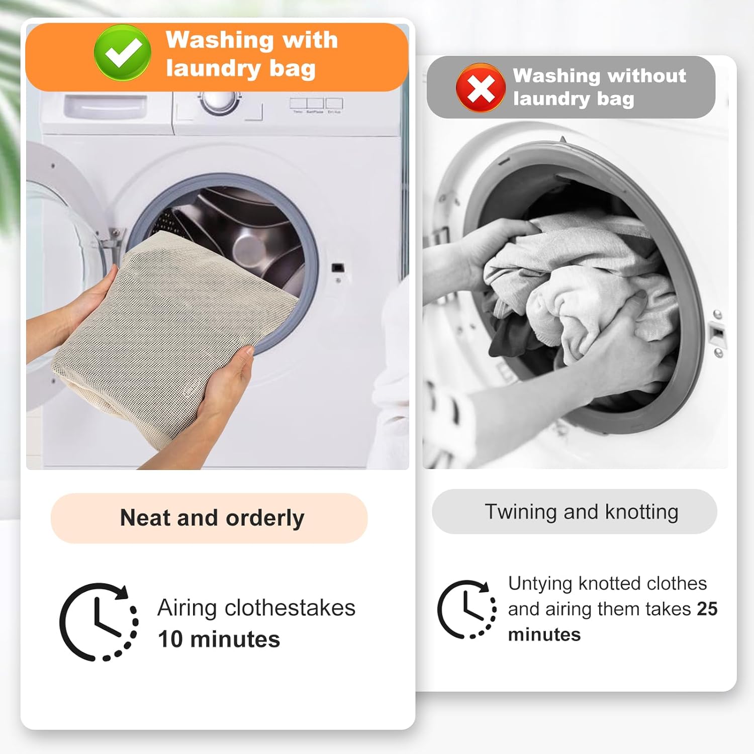 6-Piece Bag, Durable Cotton Mesh Laundry Bag, Sturdy Zipper, Breathable Mesh, Exquisite Laundry Bag for Underwear, Clothes, Pants, Shoes and Socks - Image 2