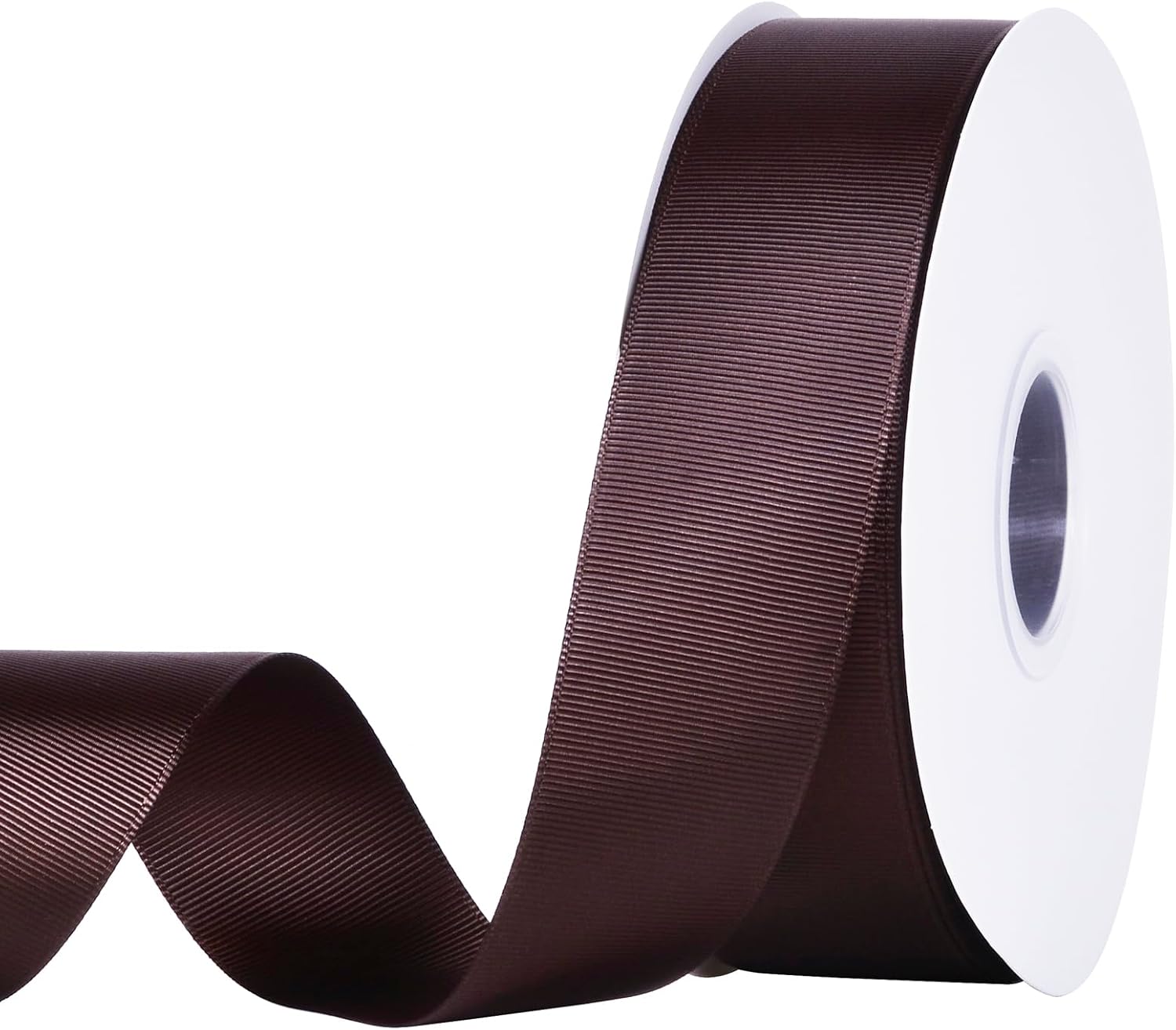 Brown Grosgrain Ribbon, 1 1/2 Inch 50 Yards, Great for Crafts Bows Flower Bouquet Wedding Home Decor Gift Wrapping - Image 1