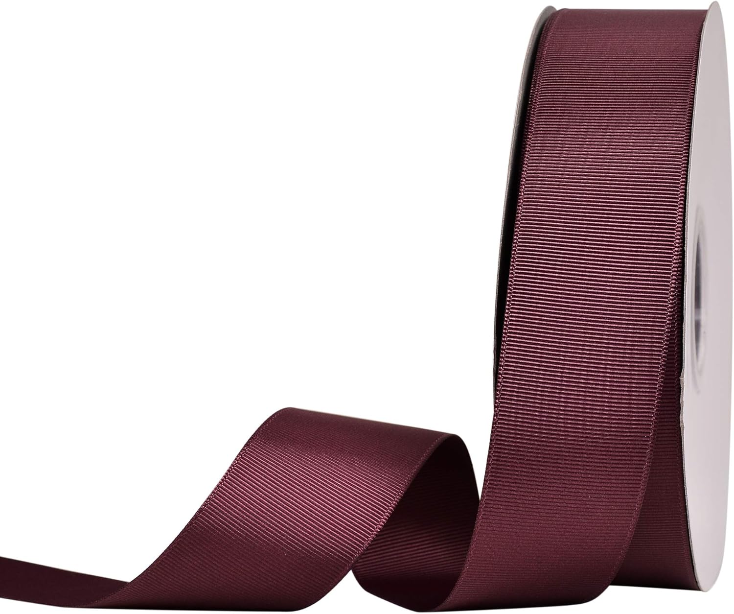 Burgundy Grosgrain Ribbon, 1 1/2 Inch 50 Yards, Great for Crafts Bows Flower Bouquet Wedding Home Decor Gift Wrapping - Image 1