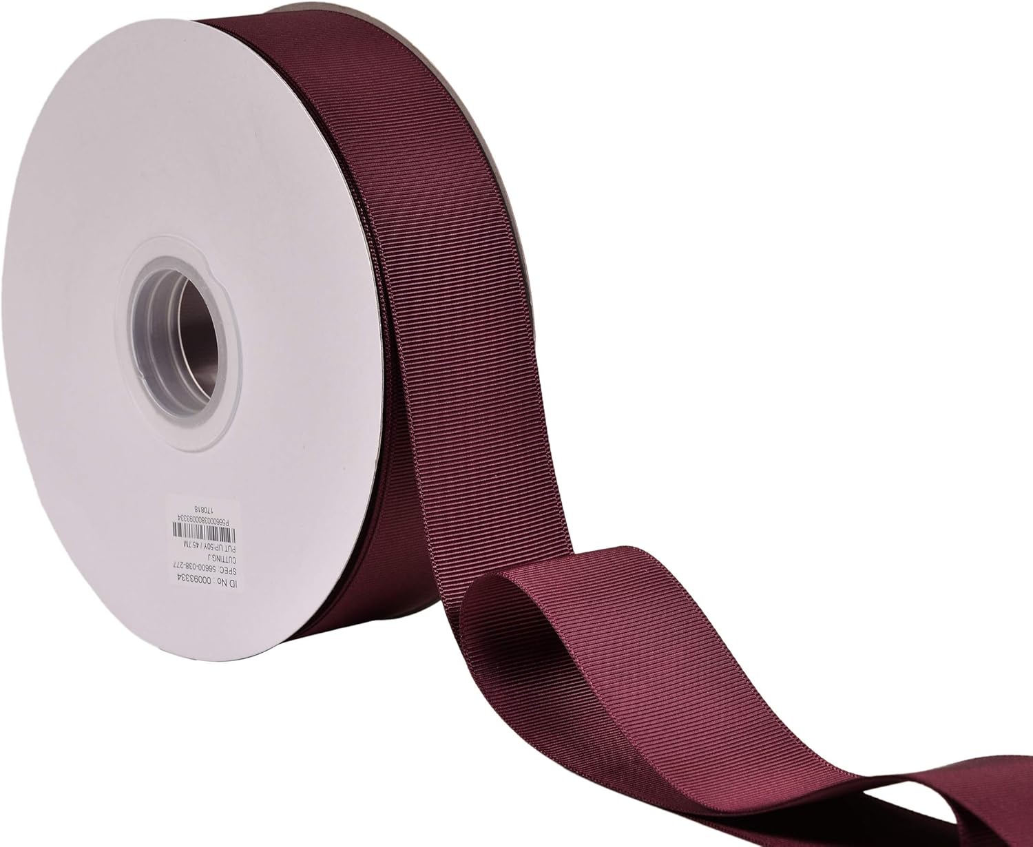 Burgundy Grosgrain Ribbon, 1 1/2 Inch 50 Yards, Great for Crafts Bows Flower Bouquet Wedding Home Decor Gift Wrapping - Image 2