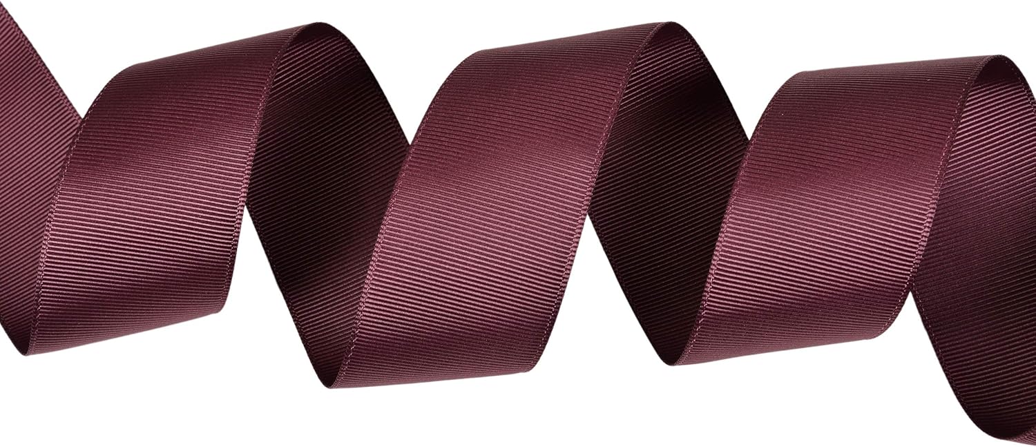 Burgundy Grosgrain Ribbon, 1 1/2 Inch 50 Yards, Great for Crafts Bows Flower Bouquet Wedding Home Decor Gift Wrapping - Image 3