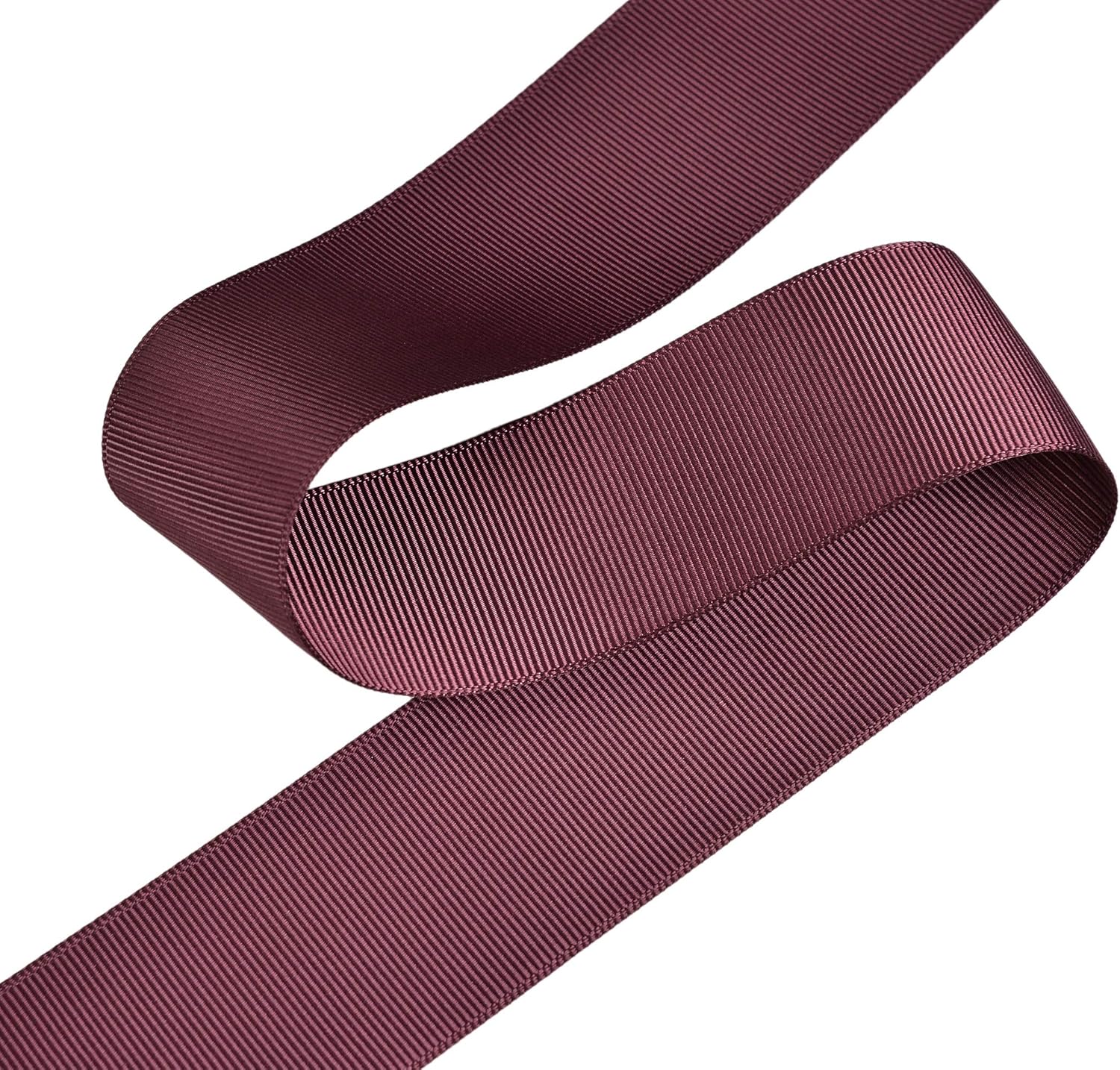 Burgundy Grosgrain Ribbon, 1 1/2 Inch 50 Yards, Great for Crafts Bows Flower Bouquet Wedding Home Decor Gift Wrapping - Image 4