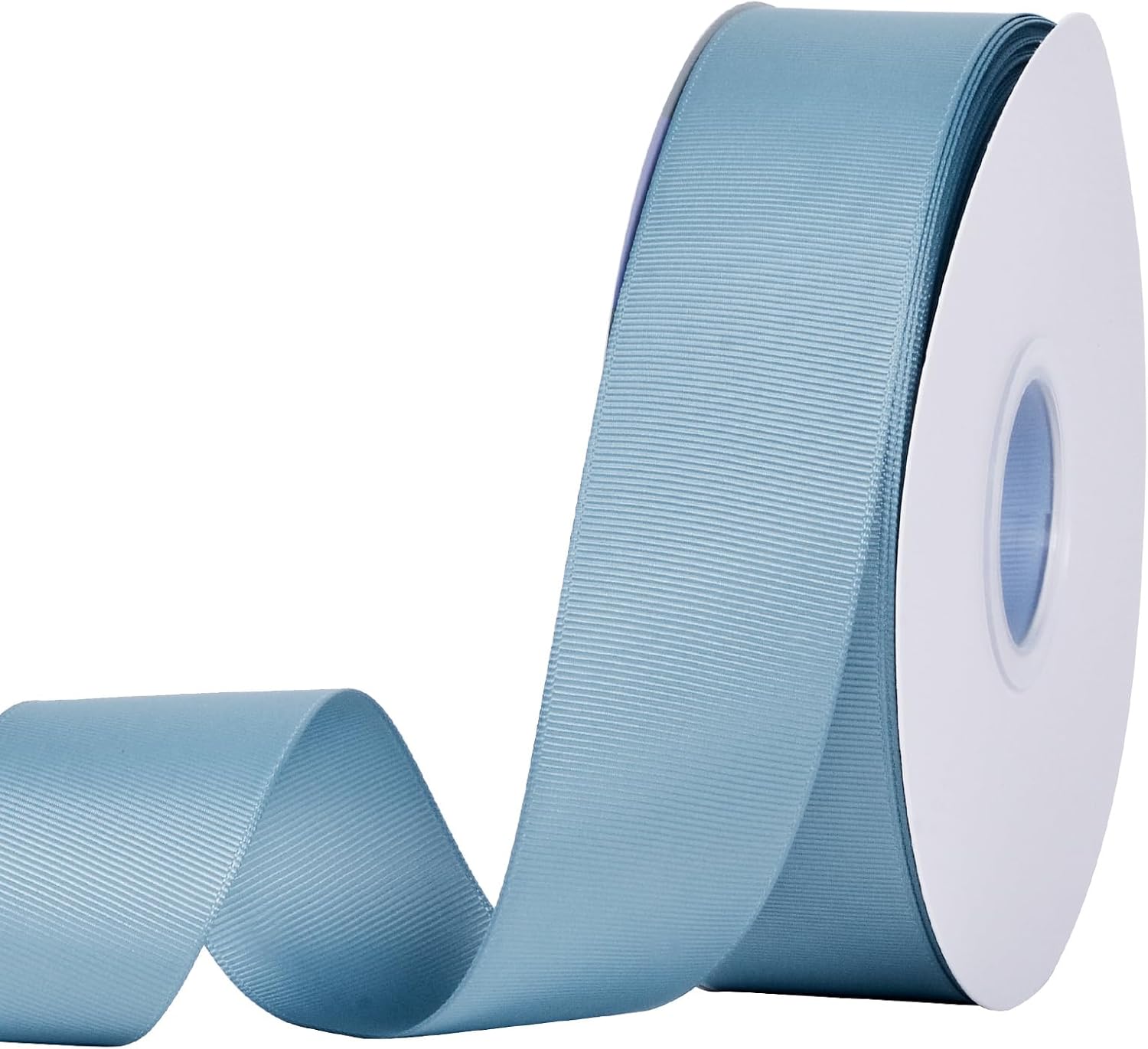 Dusty Blue Grosgrain Ribbon, 1 1/2 Inch 50 Yards, Great for Crafts Bows Flower Bouquet Wedding Home Decor Gift Wrapping - Image 1