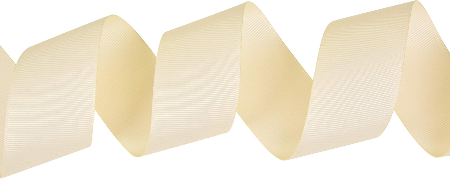 Ivory Grosgrain Ribbon, 1 1/2 Inch 50 Yards, Great for Crafts Bows Flower Bouquet Wedding Home Decor Gift Wrapping - Image 3