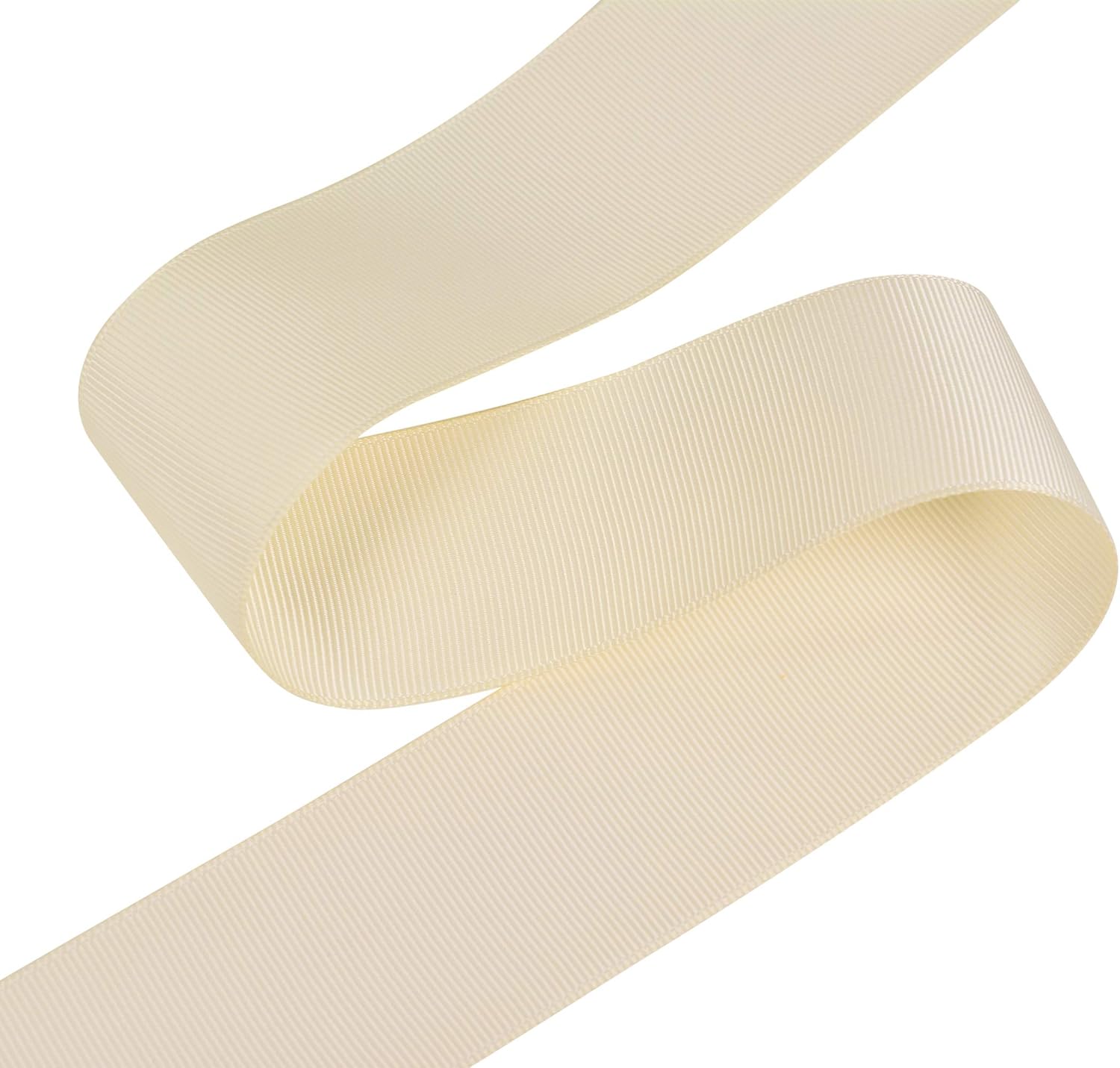 Ivory Grosgrain Ribbon, 1 1/2 Inch 50 Yards, Great for Crafts Bows Flower Bouquet Wedding Home Decor Gift Wrapping - Image 4