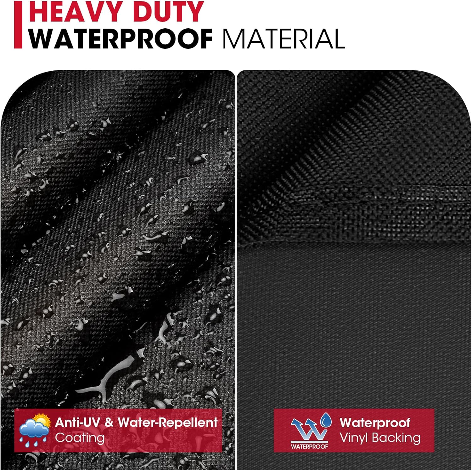 Grill Cover 55 Inch for Outdoor Grill, Heavy Duty, Waterproof, Fade Resistant, BBQ Cover with Handles/Straps/Air Vents, Compatible with Weber Charbroil Nexgrill Gas BBQs etc - Image 7