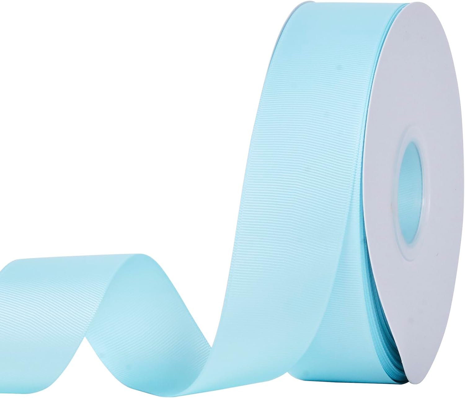 Light Blue Grosgrain Ribbon, 1 1/2 Inch 50 Yards, Great for Crafts Bows Flower Bouquet Wedding Home Decor Gift Wrapping - Image 1