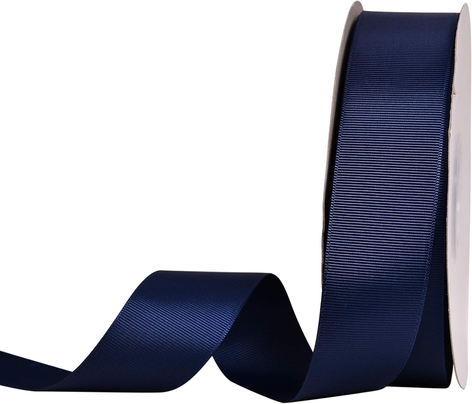 Navy Grosgrain Ribbon, 1 1/2 Inch 50 Yards, Great for Crafts Bows Flower Bouquet Wedding Home Decor Gift Wrapping - Image 1