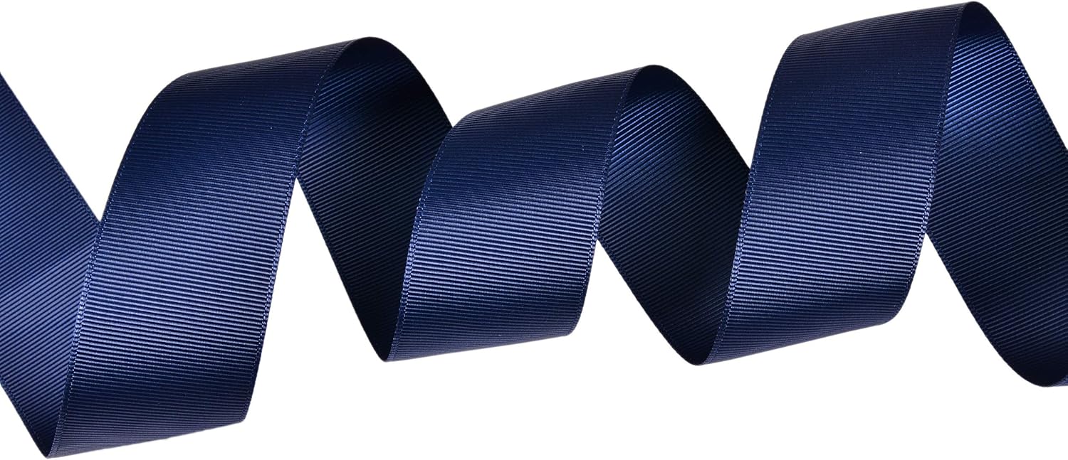 Navy Grosgrain Ribbon, 1 1/2 Inch 50 Yards, Great for Crafts Bows Flower Bouquet Wedding Home Decor Gift Wrapping - Image 3