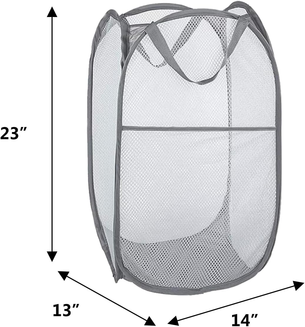 Pop Up Hampers 3 Pack with Extra Large Laundry Bags 6 Pack, Varied Colors Travel Laundry Bags 30