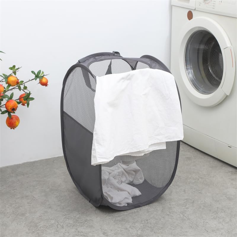 Pop Up Hampers 3 Pack with Extra Large Laundry Bags 6 Pack, Varied Colors Travel Laundry Bags 30