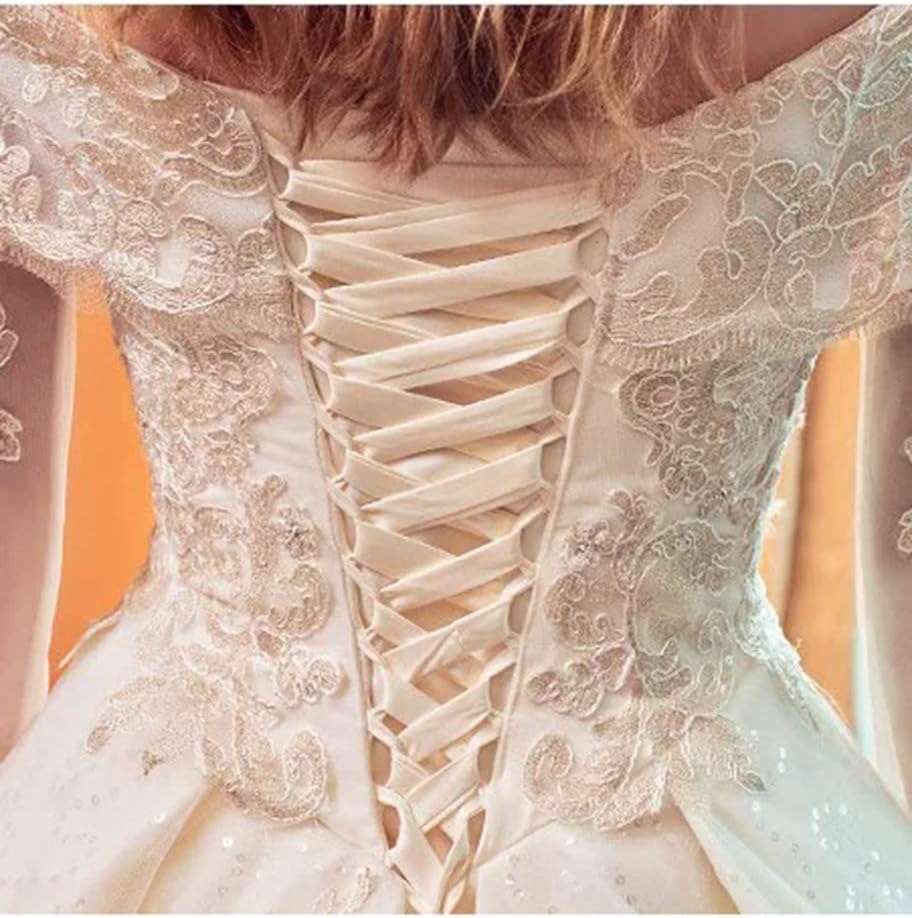 Women's Wedding Dress Zipper Replacement Adjustable Fit Satin Corset Back Kit Lace up for Prom Dress - Image 4