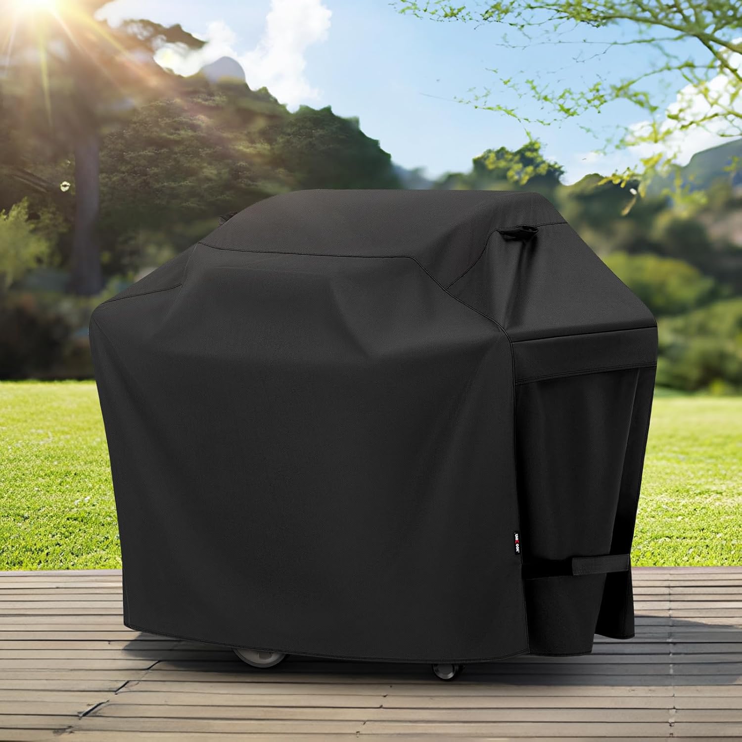 Grill Cover 60 Inch, Heavy Duty Waterproof Gas Grill Cover for Outside, Fade Resistant Outdoor Barbecue Protector, Compatible with Weber Char-Broil Nexgrill BBQs up to 58
