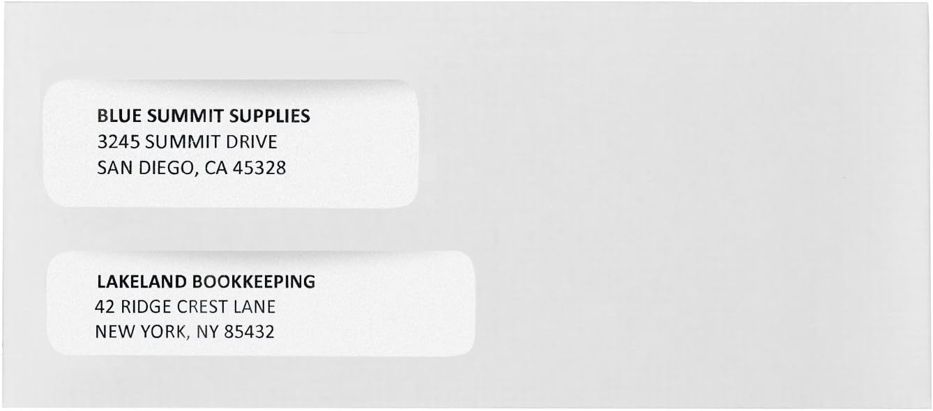 500 No. 9 Flip and Seal Double Window Security Envelopes - Designed for Quickbooks Invoices and Business Statements with Self Seal Flip Press and Seal Flap -Number 9 Size 3 7/8 Inch X 8 7/8 Inch - Image 3