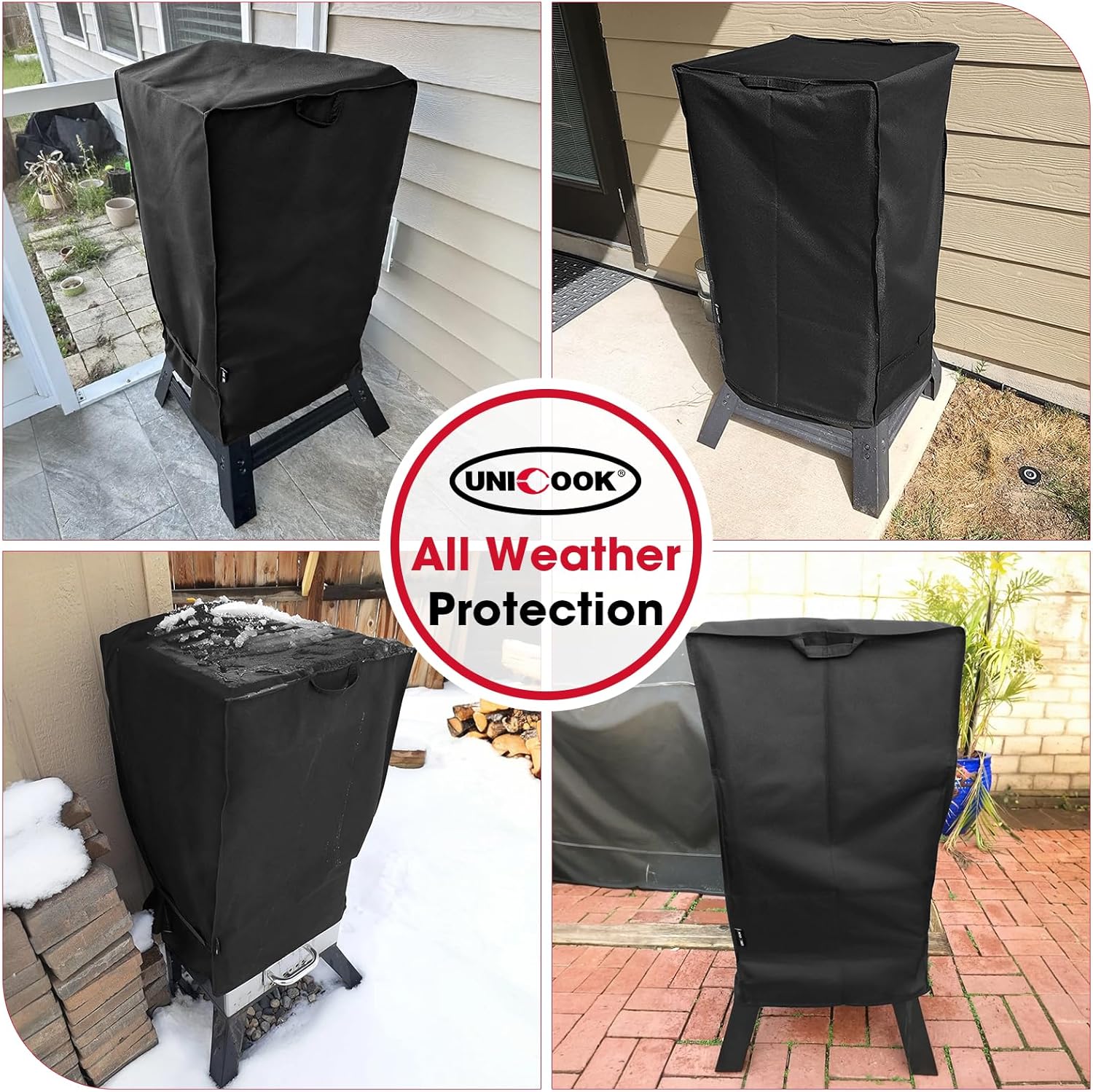 30 Inch Electric Smoker Cover for Masterbuilt, Heavy Duty Waterproof Vertical Smoker BBQ Grill Cover, All Weather Resistant, 18