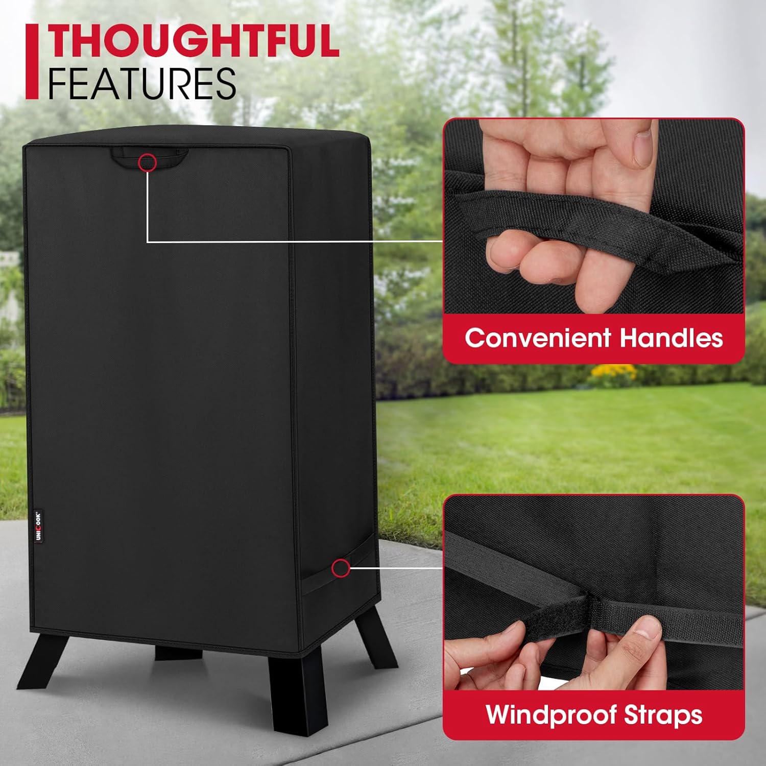 30 Inch Electric Smoker Cover for Masterbuilt, Heavy Duty Waterproof Vertical Smoker BBQ Grill Cover, All Weather Resistant, 18