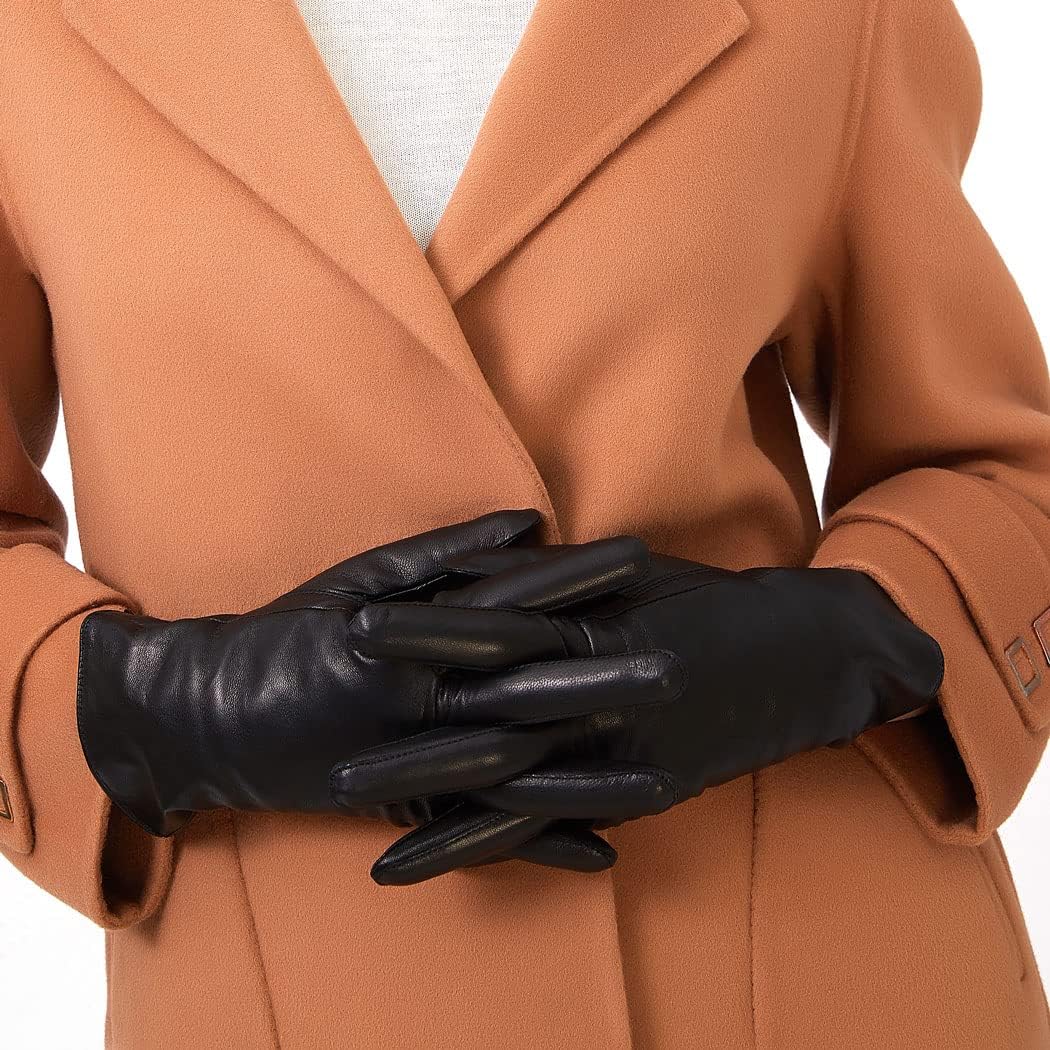 Luxury Italian Soft Leather Gloves for Women - Genuine SheepSkin Leather Women’s Cold Weather Gloves Cashmere Lined - Image 7