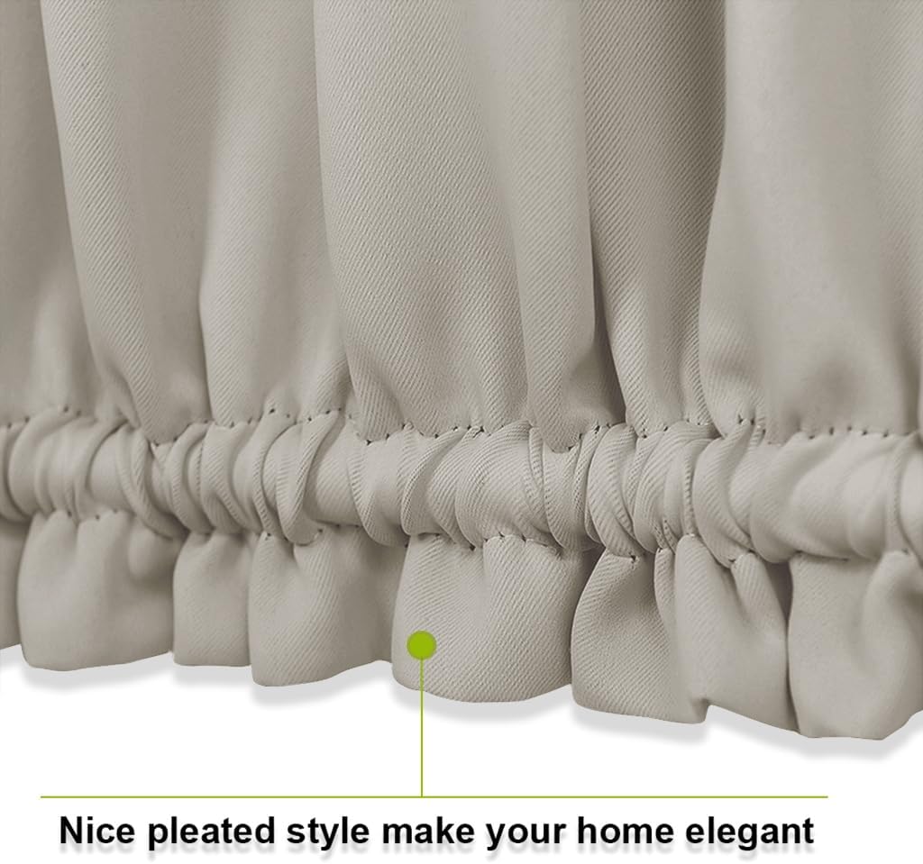 Cream Insulated Door Curtain Spefrowx, Rod Pocket French Curtain Window Treatment for Sliding Door with Adjustable Tieback Elegant Home Decoration, 25 x 72 inches, 1 Panel - Image 5