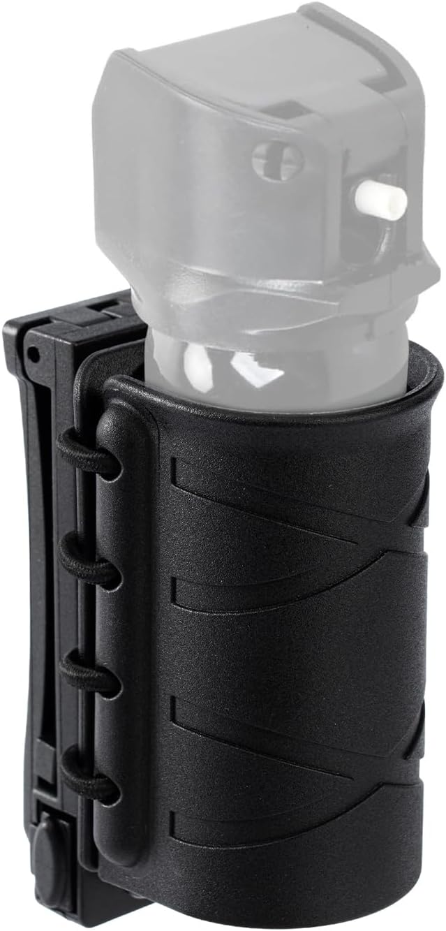 Open Top OC/Mace Spray Holster for Duty Belt/Vest Quick Release Pepper Spray Case MK3/MK4 Canister Holder Polymer Carrier Sheath for Law Enforcement Police Security Prison/Corrections Officer - Image 1
