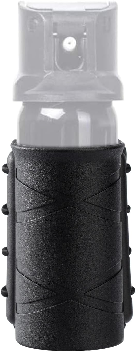 Open Top OC/Mace Spray Holster for Duty Belt/Vest Quick Release Pepper Spray Case MK3/MK4 Canister Holder Polymer Carrier Sheath for Law Enforcement Police Security Prison/Corrections Officer - Image 3