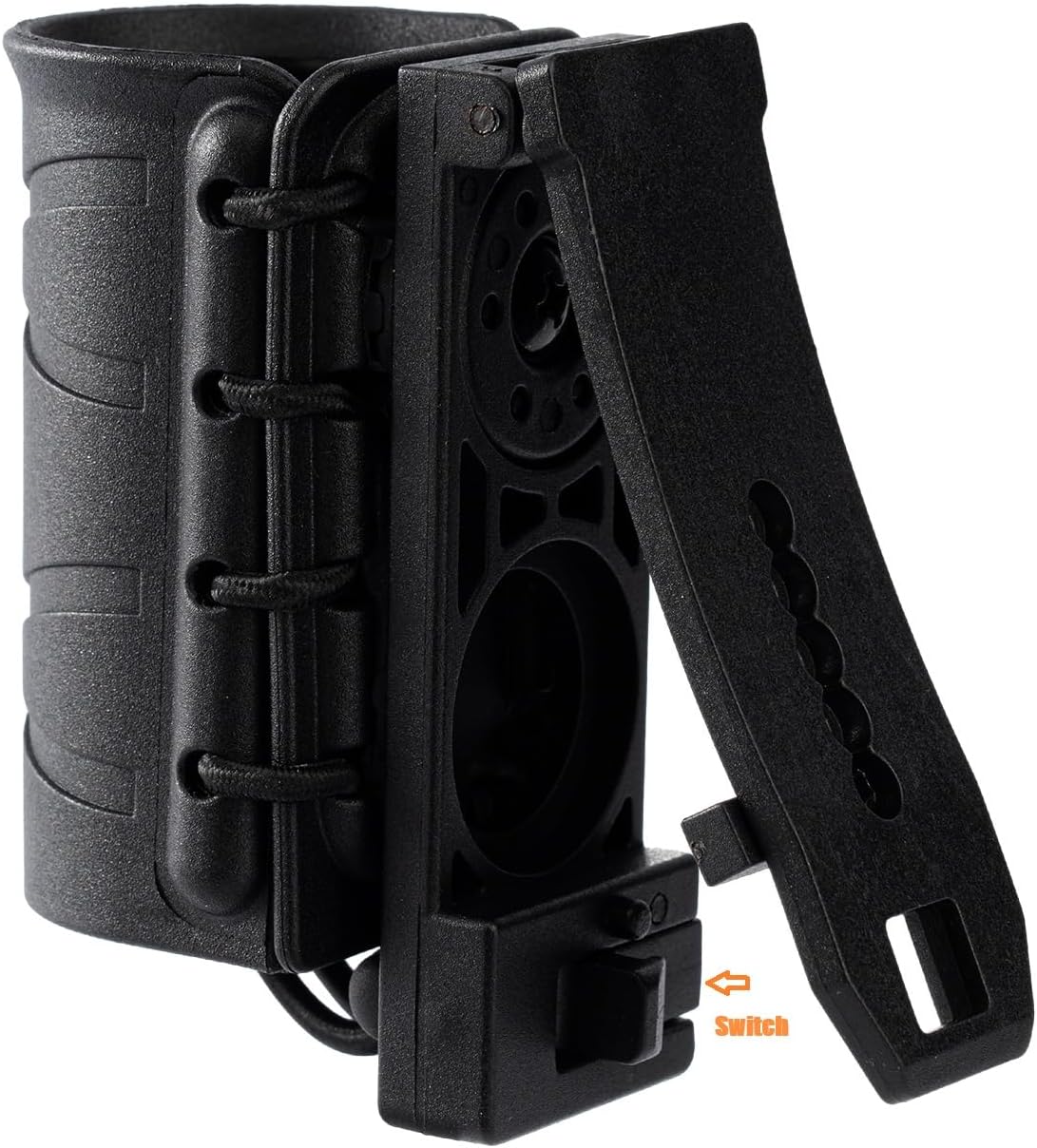 Open Top OC/Mace Spray Holster for Duty Belt/Vest Quick Release Pepper Spray Case MK3/MK4 Canister Holder Polymer Carrier Sheath for Law Enforcement Police Security Prison/Corrections Officer - Image 5