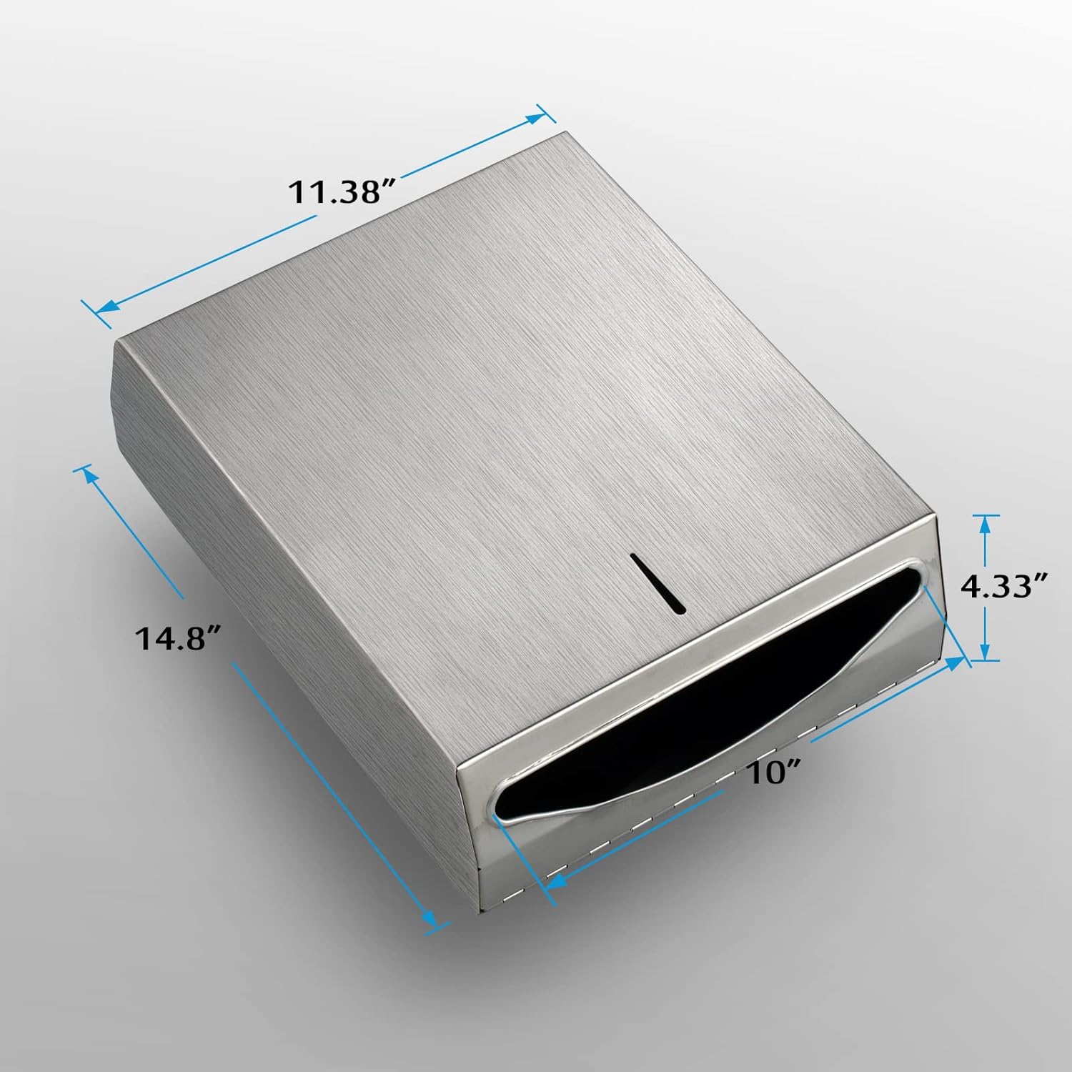 Paper Towel Dispenser Wall Mount - Multifold Trifold Paper Towel Dispensers, Large Capacity Stainless Steel Tissue Holder, Suitable for Bathrooms and Public Places - Image 3