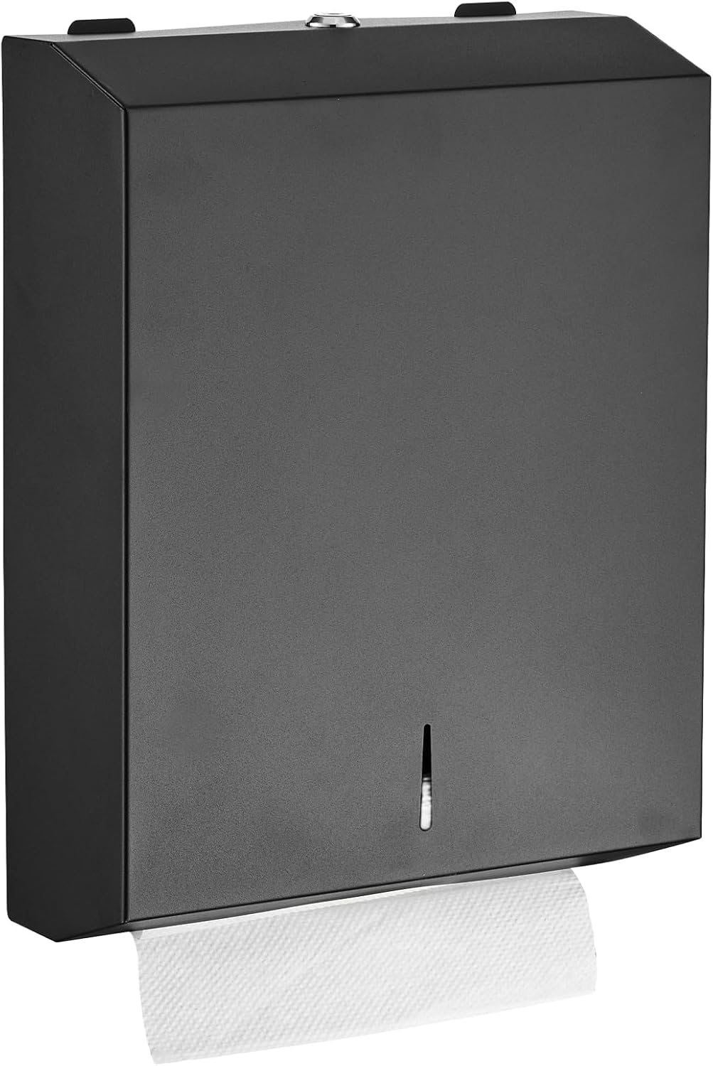 Paper Towel Dispenser Wall Mount - Multifold Trifold Paper Towel Dispensers, Large Capacity Stainless Steel Tissue Holder, Suitable for Bathrooms and Public Places Black - Image 1