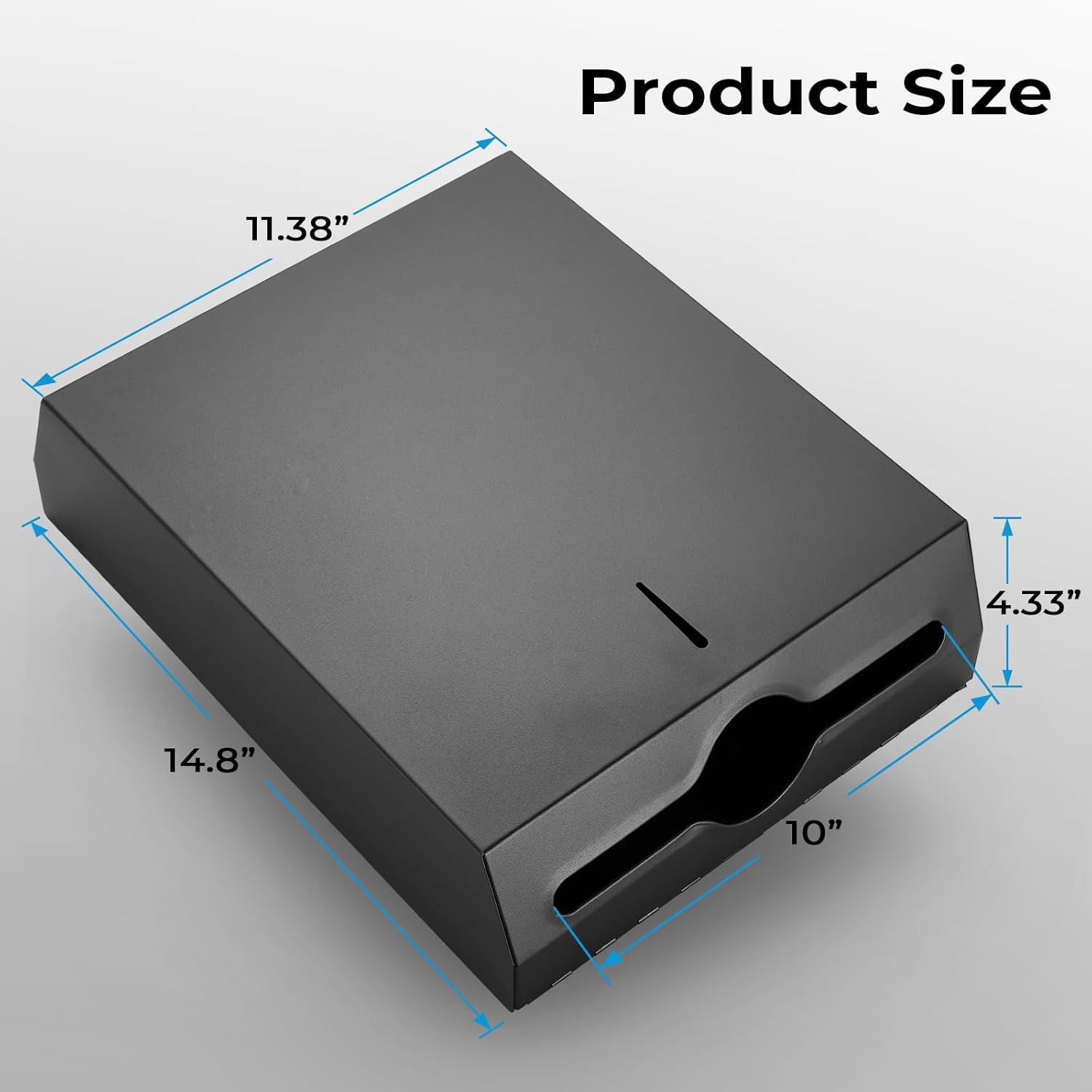Paper Towel Dispenser Wall Mount - Multifold Trifold Paper Towel Dispensers, Large Capacity Stainless Steel Tissue Holder, Suitable for Bathrooms and Public Places Black - Image 3