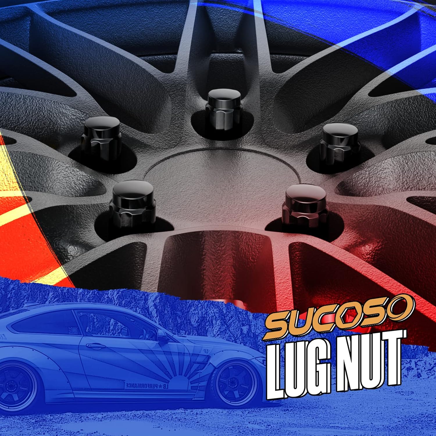 M12x1.5 Lug Nuts, 16pcs 6 Spline LugNut with Socket for Polaris RZR, ATV 12x1.5 Black Wheel LugNuts for Ranger XP 900/1000 Can Am X3 Honda Pioneer 1000 General RZR Turbo/Turbo S on UTV's Wheels - Image 6