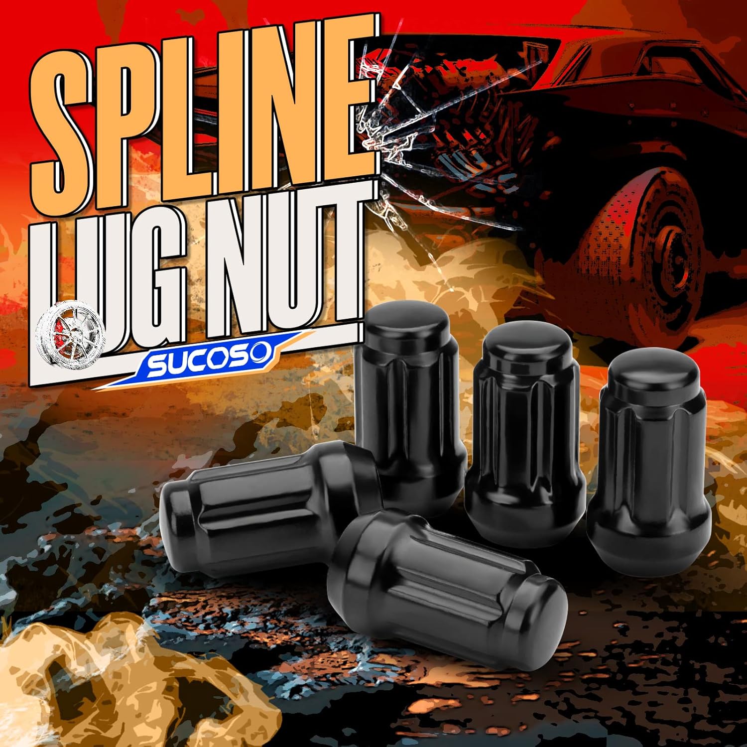 M12x1.5 Lug Nuts, 16pcs 6 Spline LugNut with Socket for Polaris RZR, ATV 12x1.5 Black Wheel LugNuts for Ranger XP 900/1000 Can Am X3 Honda Pioneer 1000 General RZR Turbo/Turbo S on UTV's Wheels - Image 7