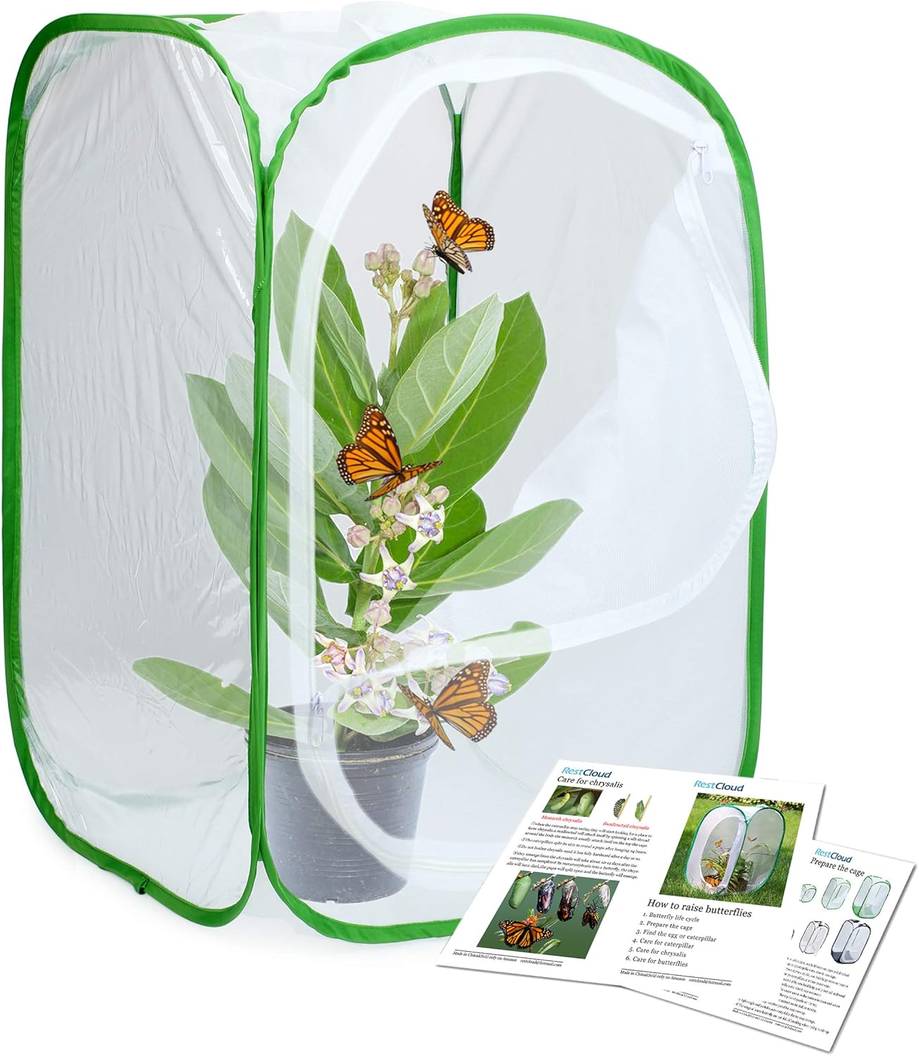 Insect and Butterfly Habitat Cage Terrarium Pop-up 23.6 Inches Tall - Image 1