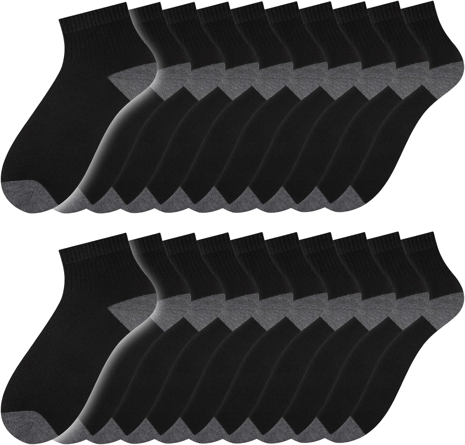 20 Pairs Ankle Socks For Men - Lightweight Mens Socks Size 8-12 Thin Casual Quarter Bulk Socks - Image 7