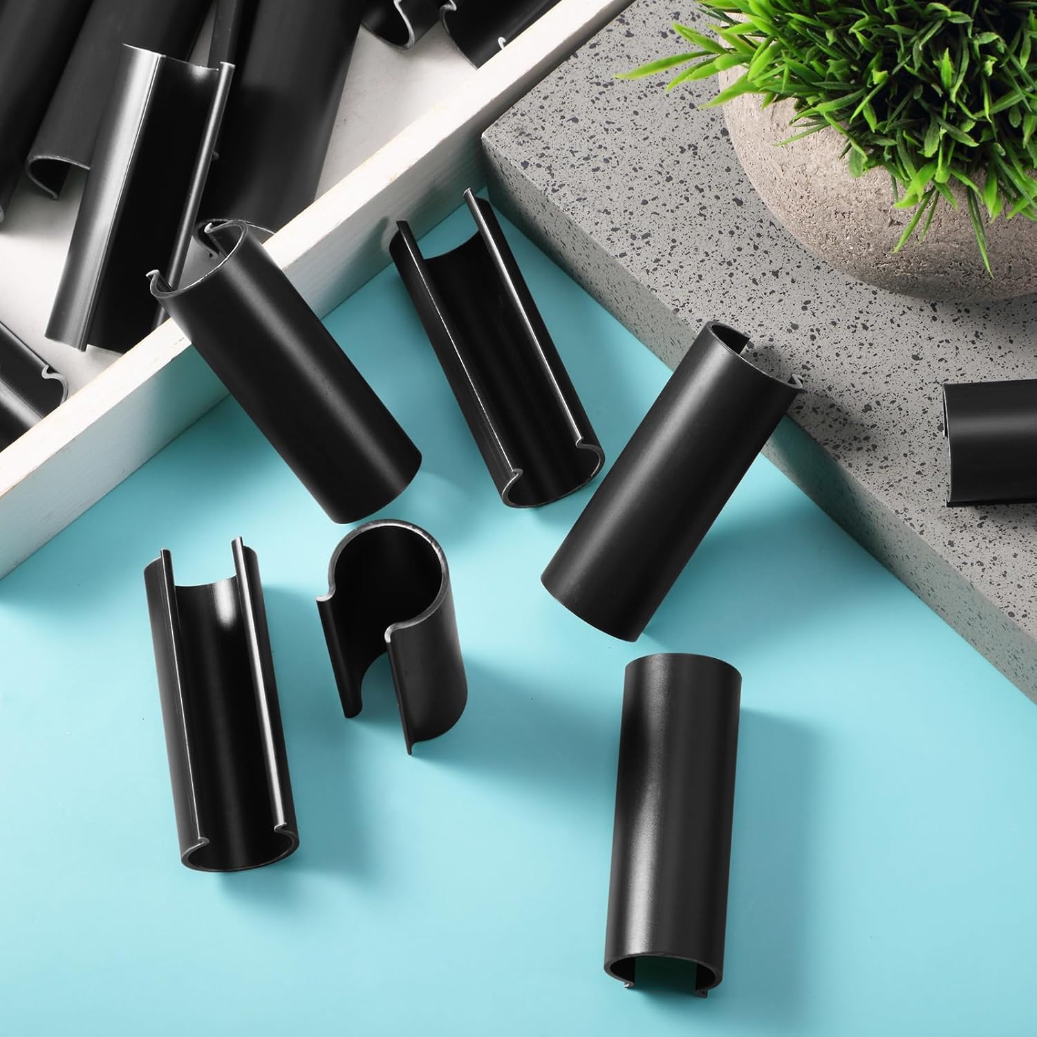 32 Pcs PVC Pipe Clips Pool Cover Clamps for Above Ground Pool Greenhouses, Row Covers, Garden, Shelters, Bird Protection, 2.4 Inch Long(for 1/2 Inch PVC Pipe,Black) - Image 3