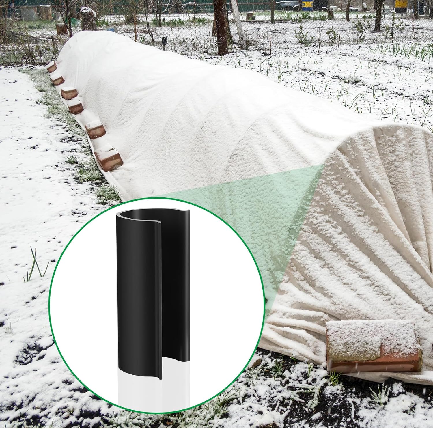 32 Pcs PVC Pipe Clips Pool Cover Clamps for Above Ground Pool Greenhouses, Row Covers, Garden, Shelters, Bird Protection, 2.4 Inch Long(for 1/2 Inch PVC Pipe,Black) - Image 6