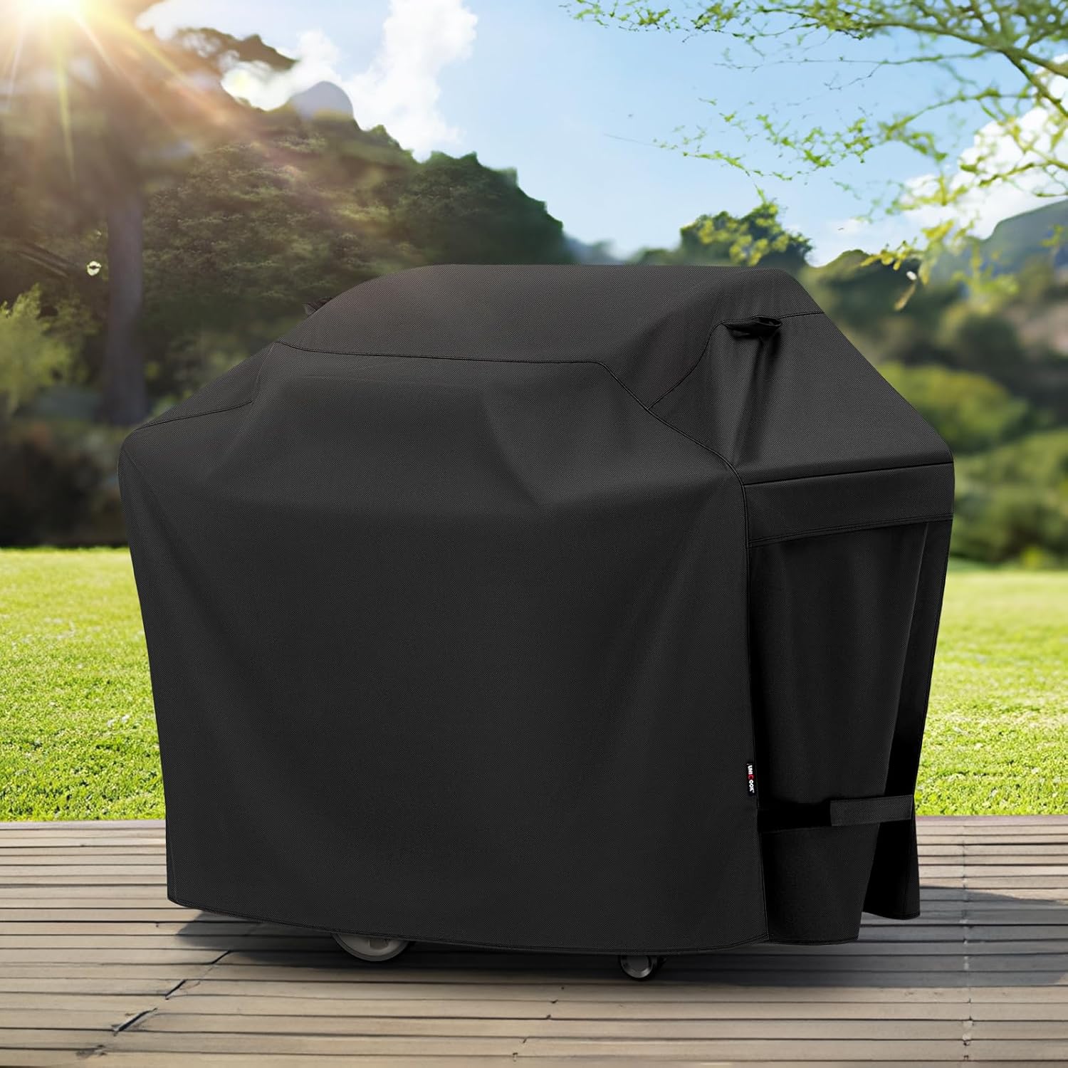 Outdoor Large Grill Cover 70 Inch, Heavy Duty Waterproof Gas Grill Cover for Outside, Fade Resistant Durable BBQ Protector, All Weather Protection for Backyard BBQs, Black - Image 7