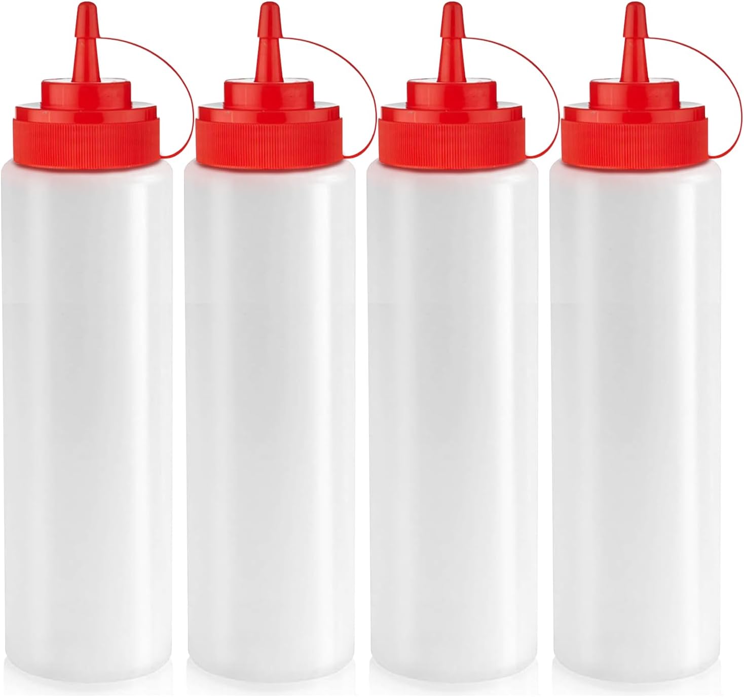 24 oz Large Condiment Squeeze Bottles for Sauces - Leak Proof - 4 Pack (XL) - Image 1