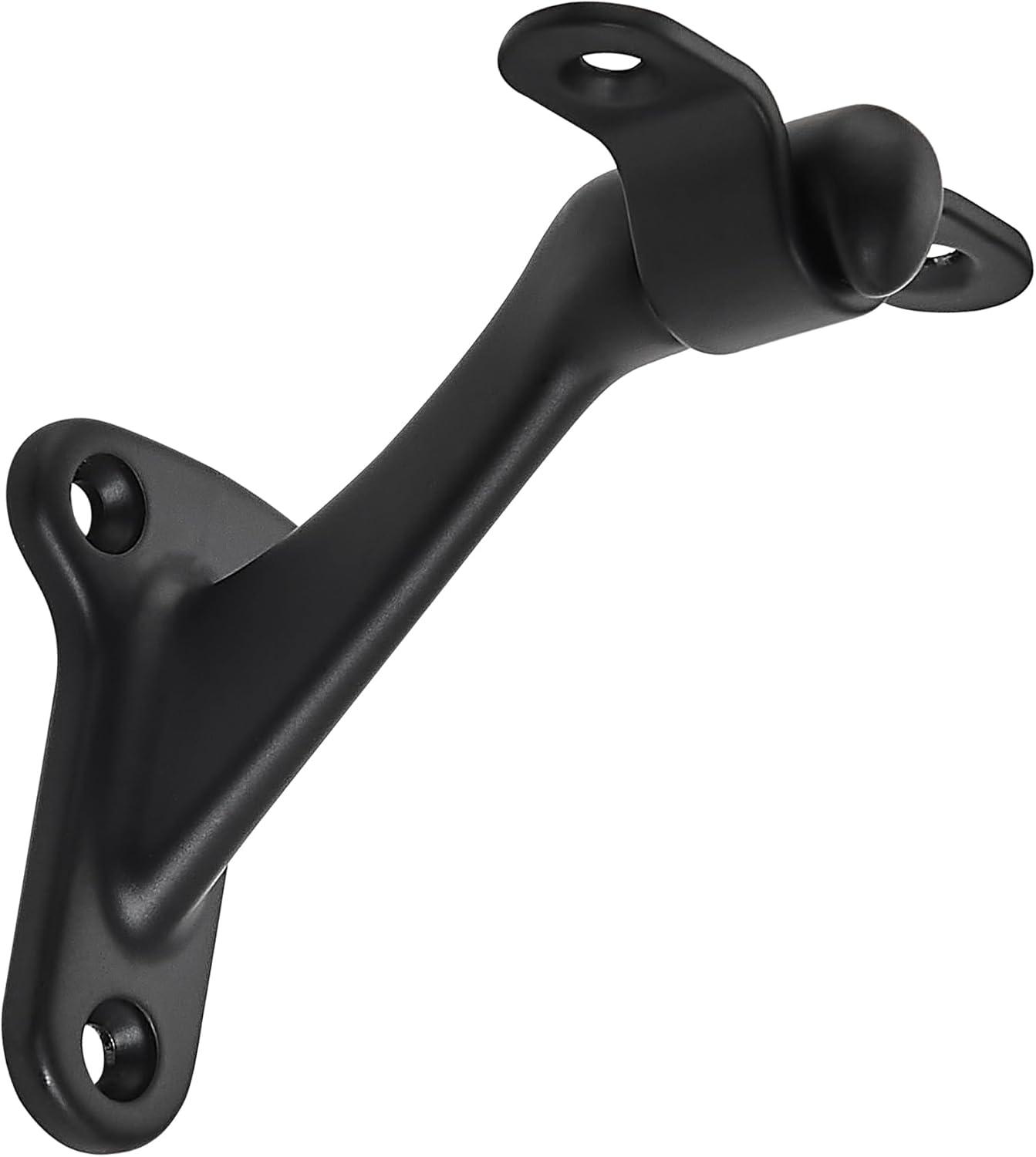 6 Pack 3 Inch Matte Black Hand Rail Bracket Heavy Duty Hardware for Stairways, Home or Office Stair Support Handrail Brackets - Image 1