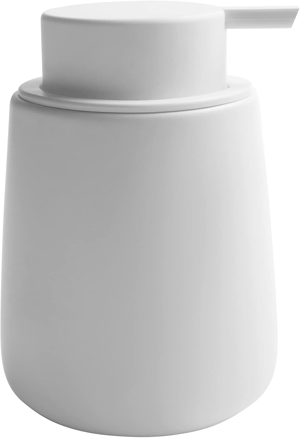 Soap Dispenser Ceramic with Easy-to-Press Pump Hand Lotion Liquid Dispenser for Shampoo Bathroom Kitchen 12 oz White - Image 1